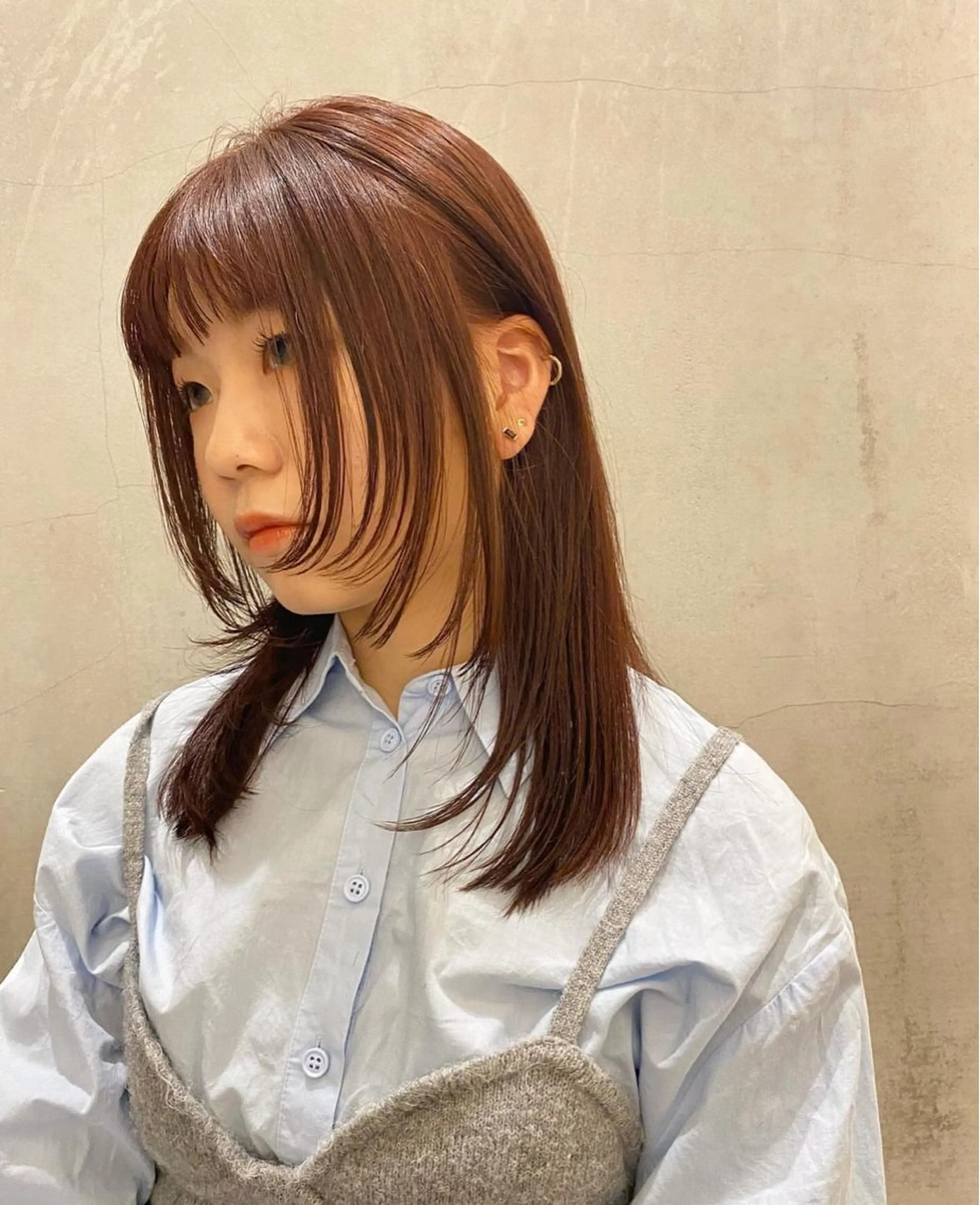 ミディアム 捺葵 @72tomi__のヘアスタイル