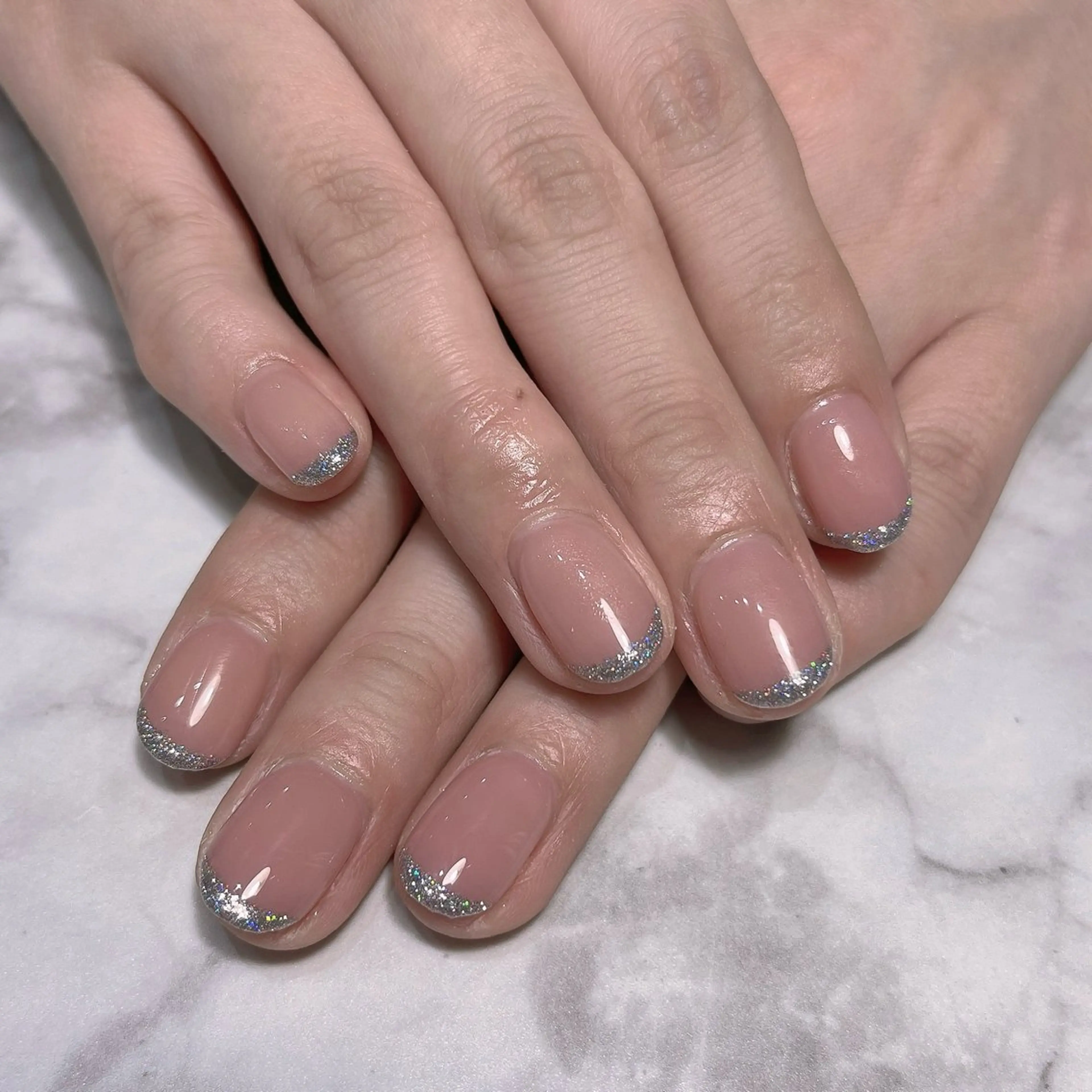 ネイル フラッシュネイル フレンチネイル 十色 Saoriのネイルデザイン