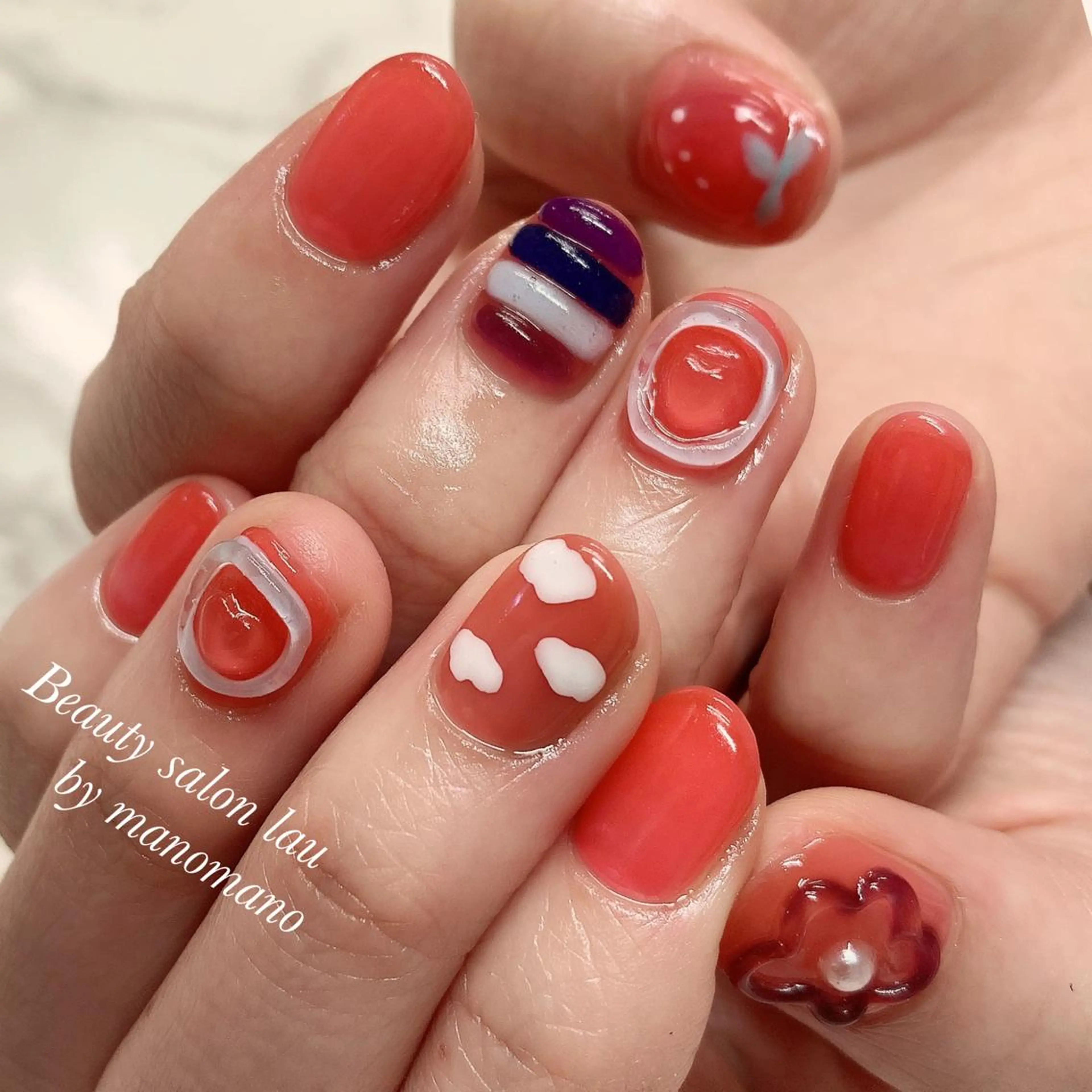 ネイル ハンドネイル ラウバイマノマノ なかざとのネイルデザイン