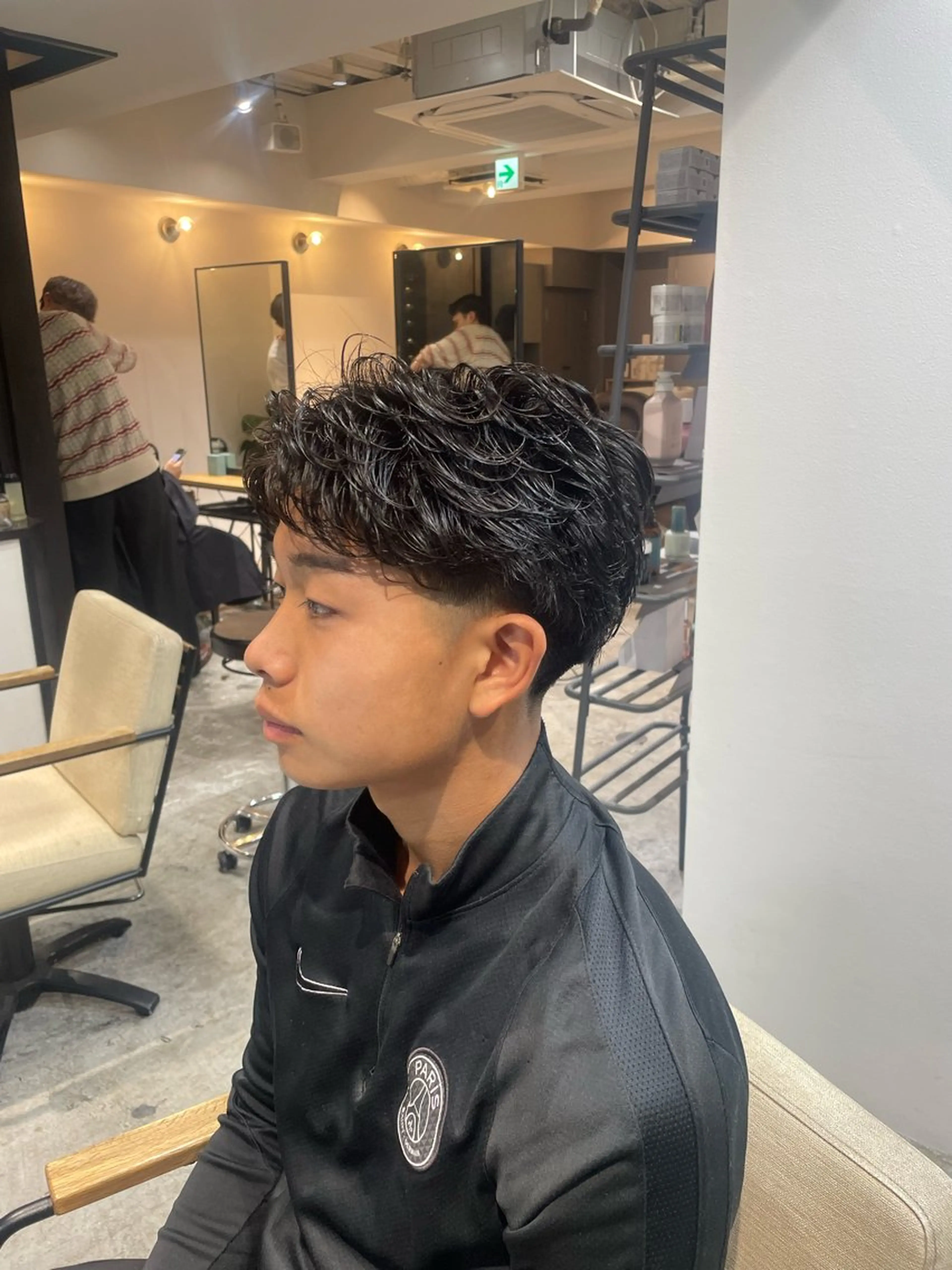 ショート パーマ メンズ カット パーマ メンズパーマ梅田 ・川副史晶のヘアスタイル