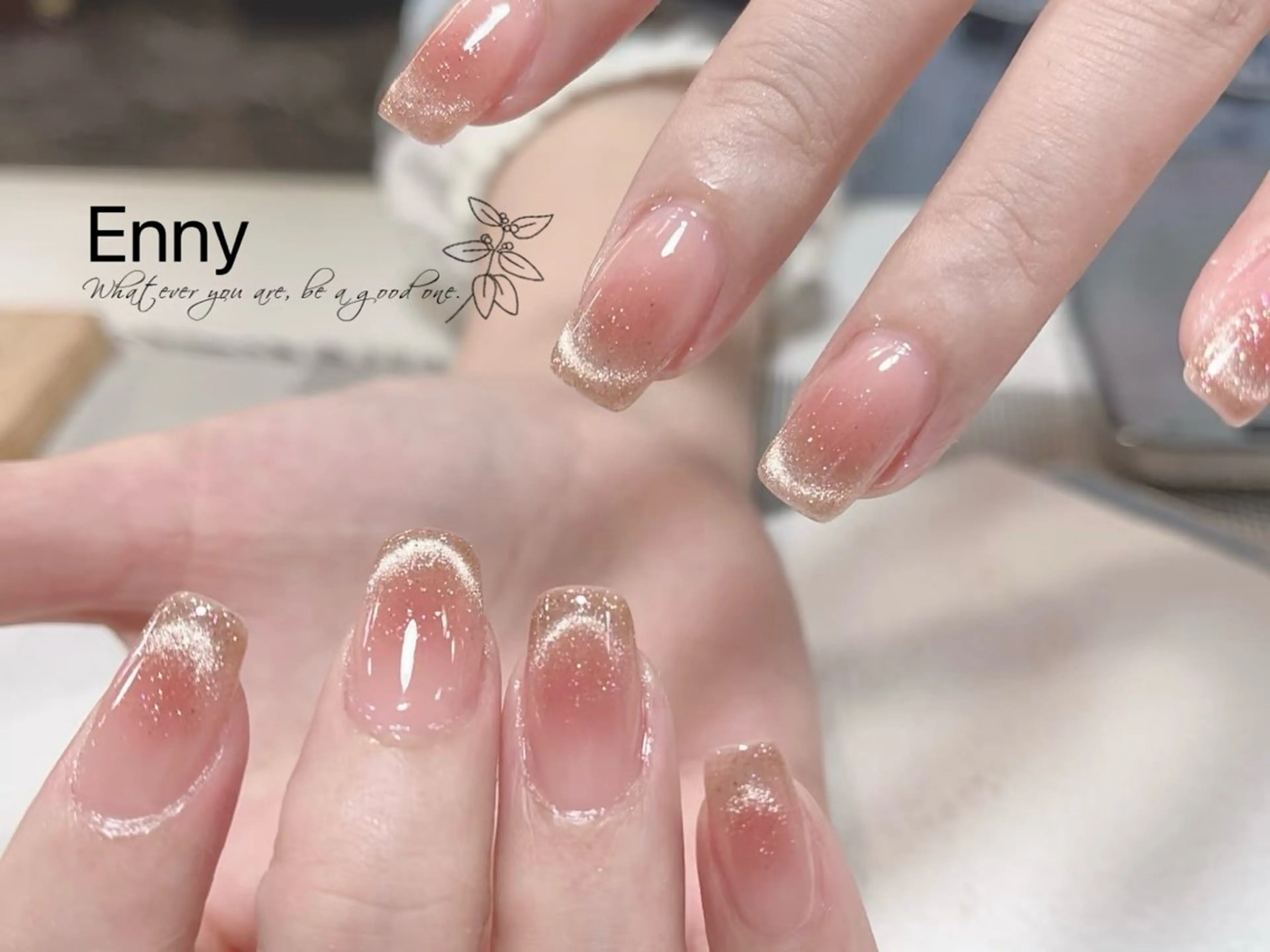 ネイル チークネイル 長さ出し フットネイル フレンチネイル ジェルネイル Enny nail salonのネイルデザイン