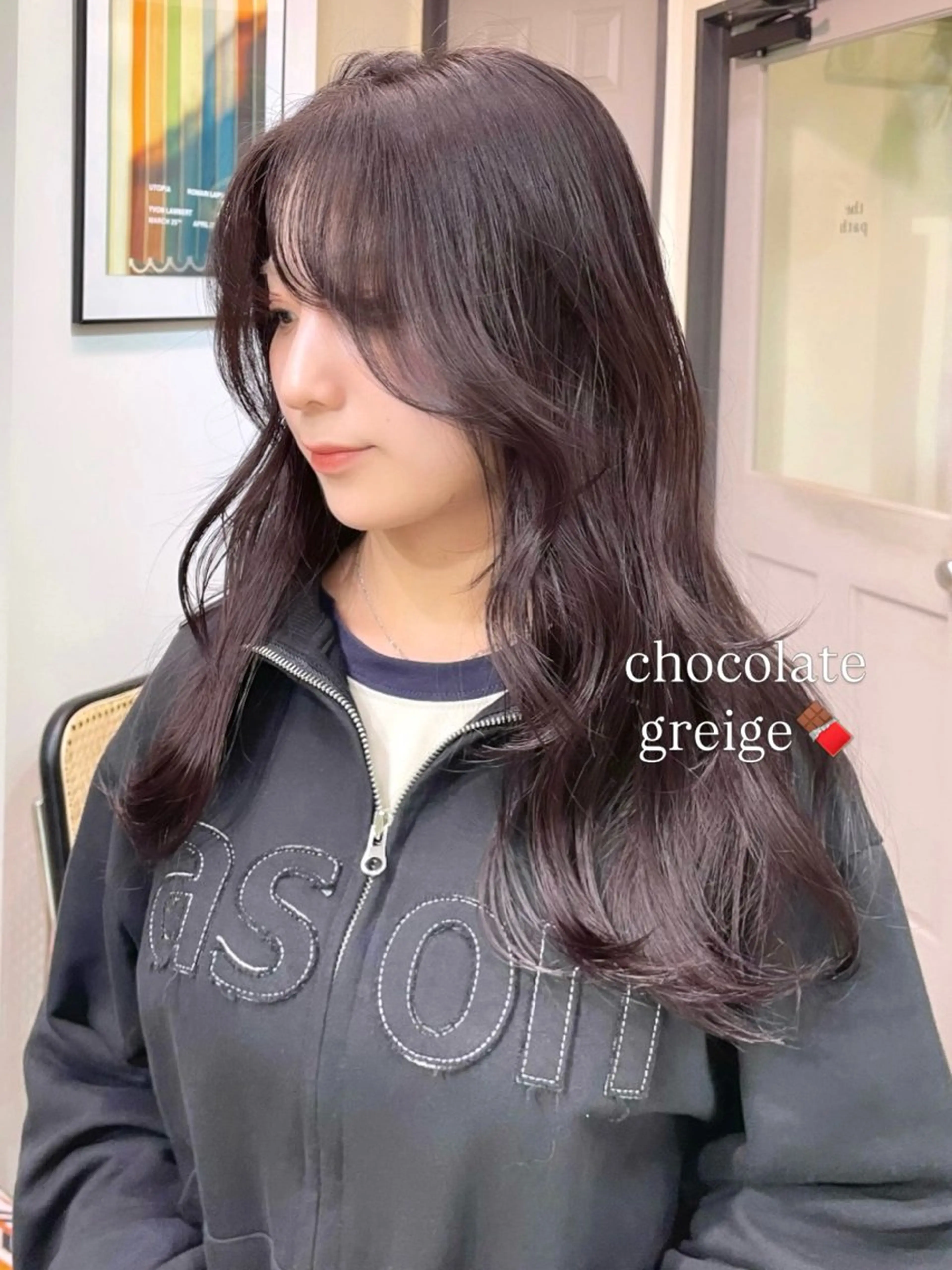 セミロング カラー ヘアカラー トリートメント カノン/透明感カラー /酸性ストレートのヘアスタイル