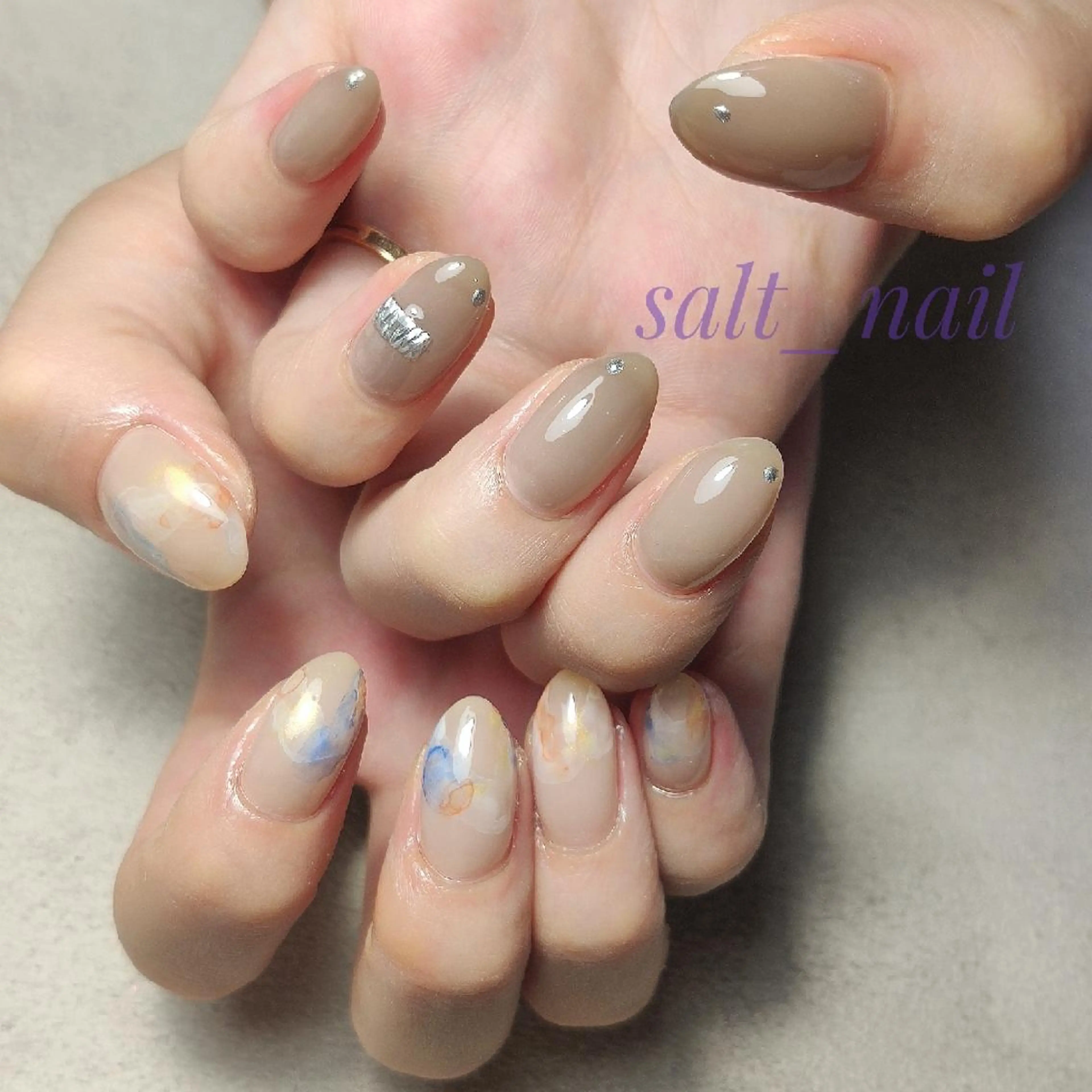 ネイル ニュアンスネイル ハンドネイル 個人サロン saltnailのネイルデザイン
