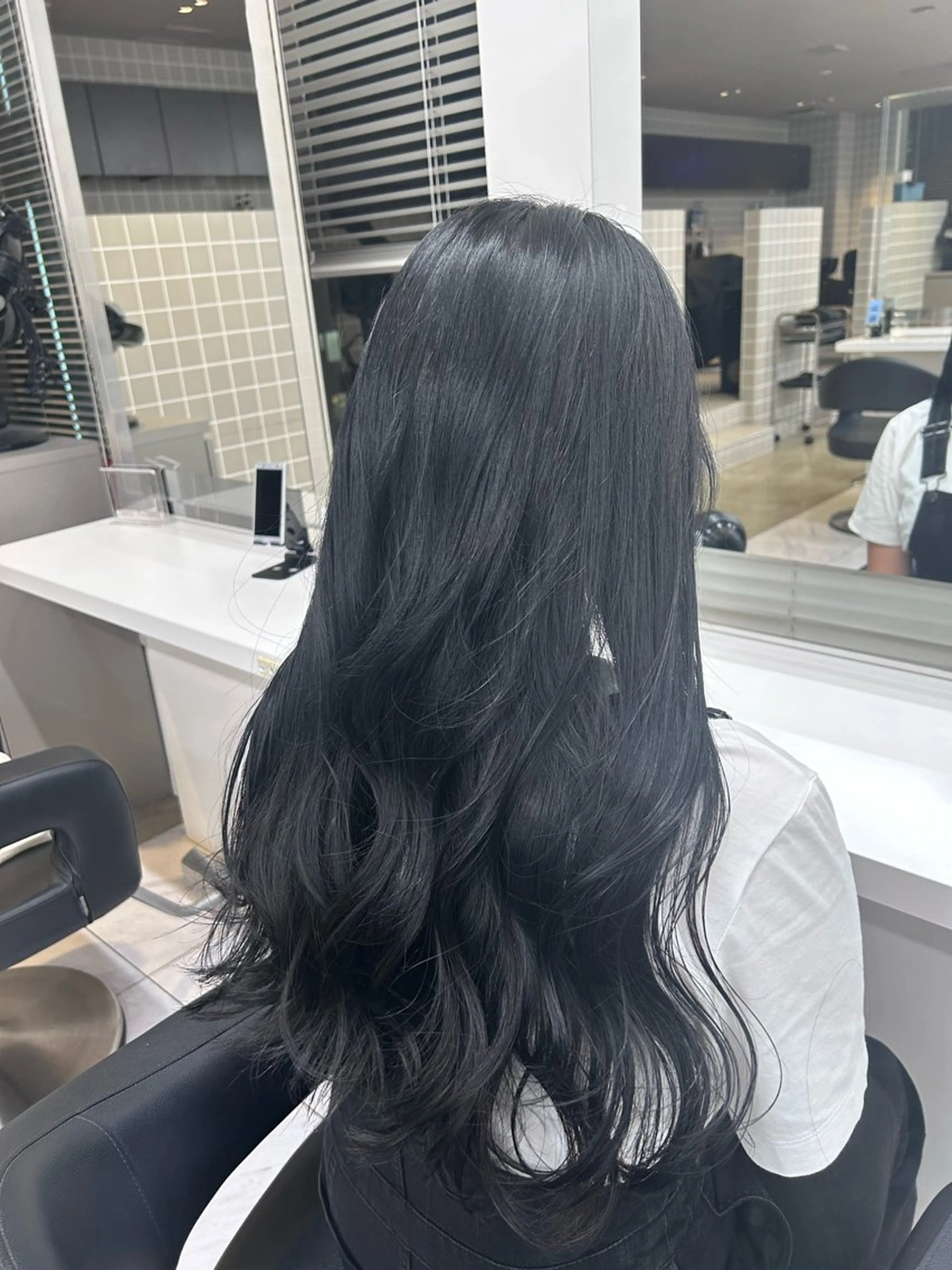 ロング カラー パーマ ヘアアレンジ メンズ キッズ ブリーチなしカラー/ ブラウン/レイヤーのヘアスタイル