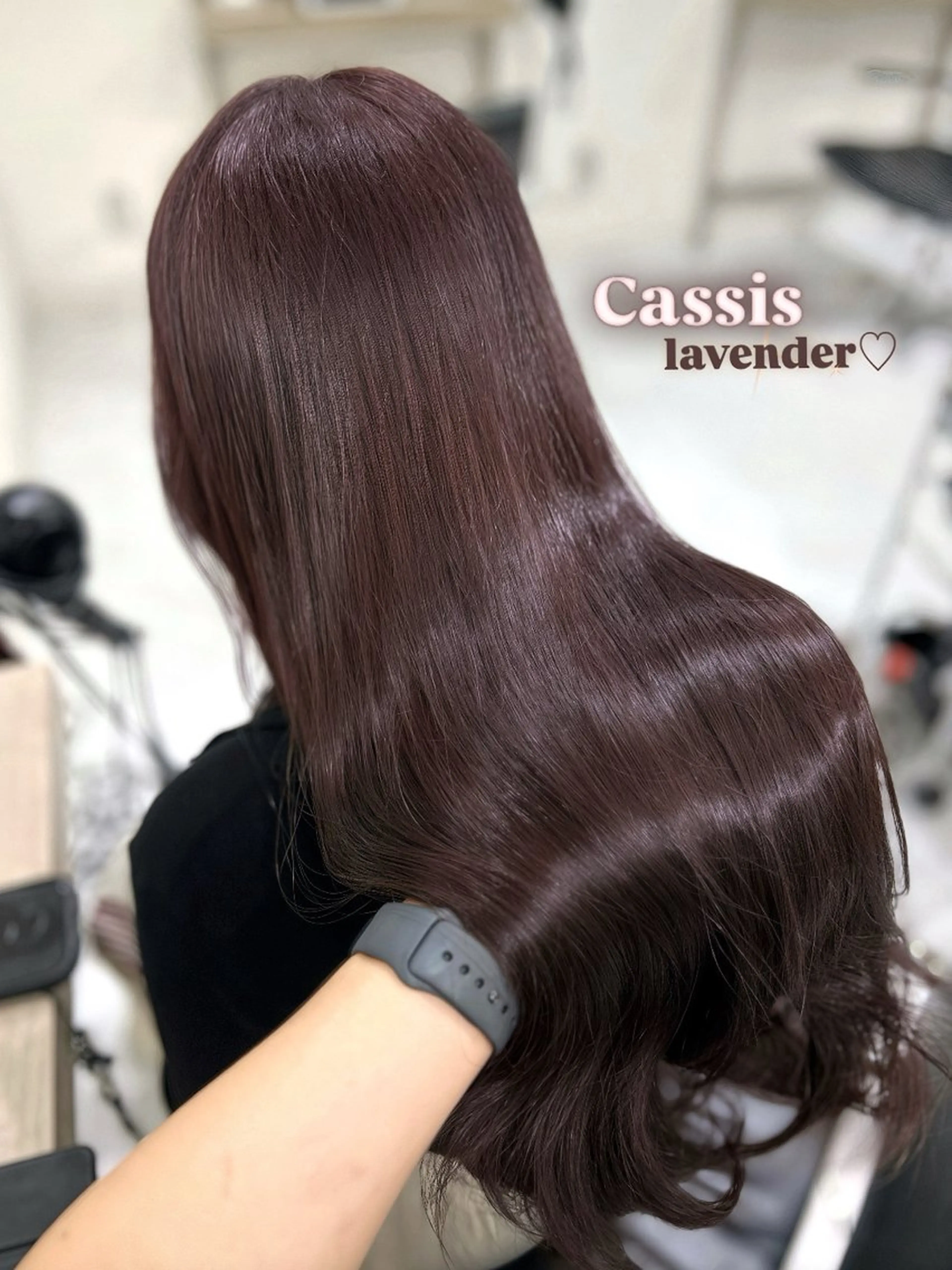 ロング ヘアカラー トリートメント yuuka 🖤韓国ヘア🖤のヘアスタイル