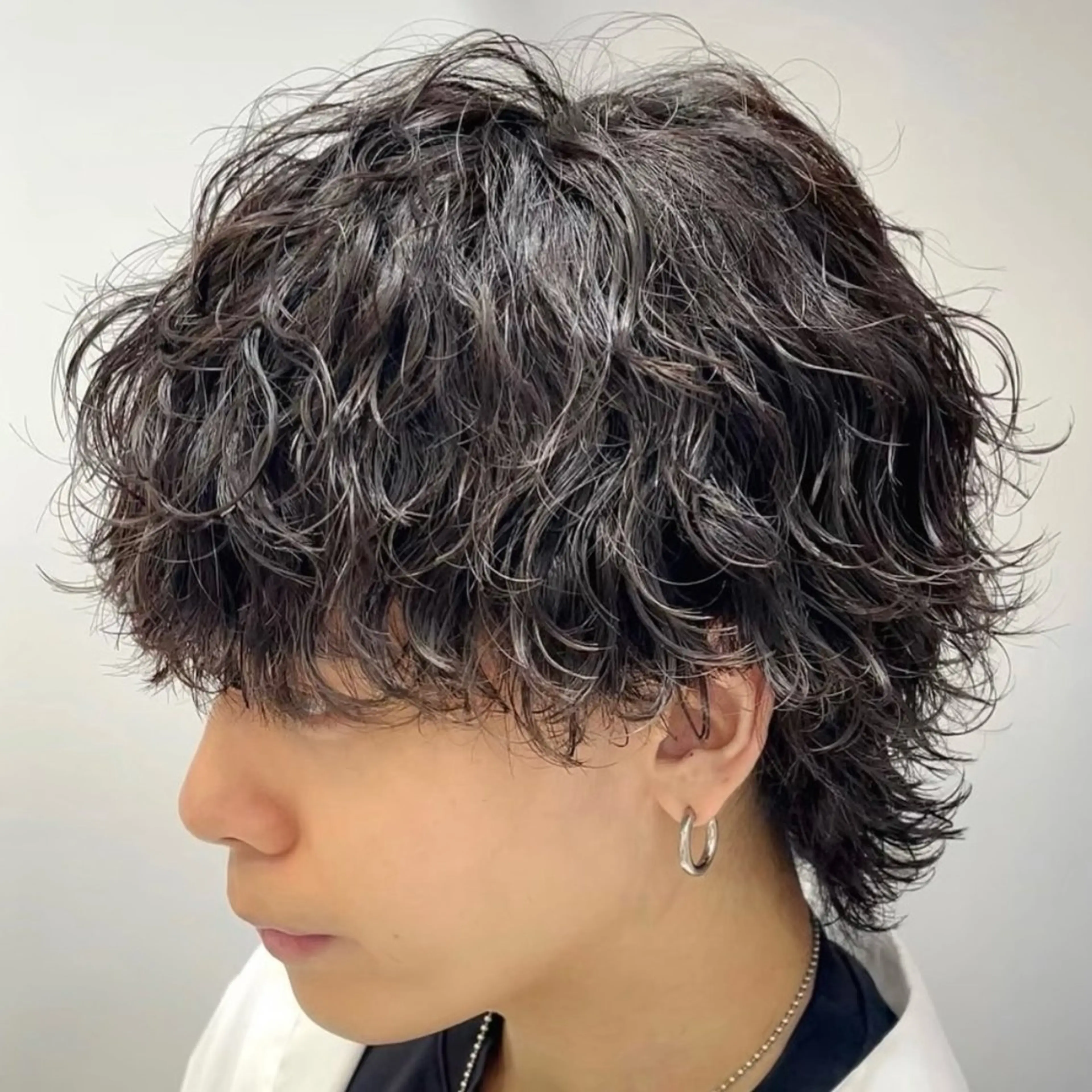 ミディアム パーマ ヘアアレンジ メンズ fifth 石川 凪のヘアスタイル