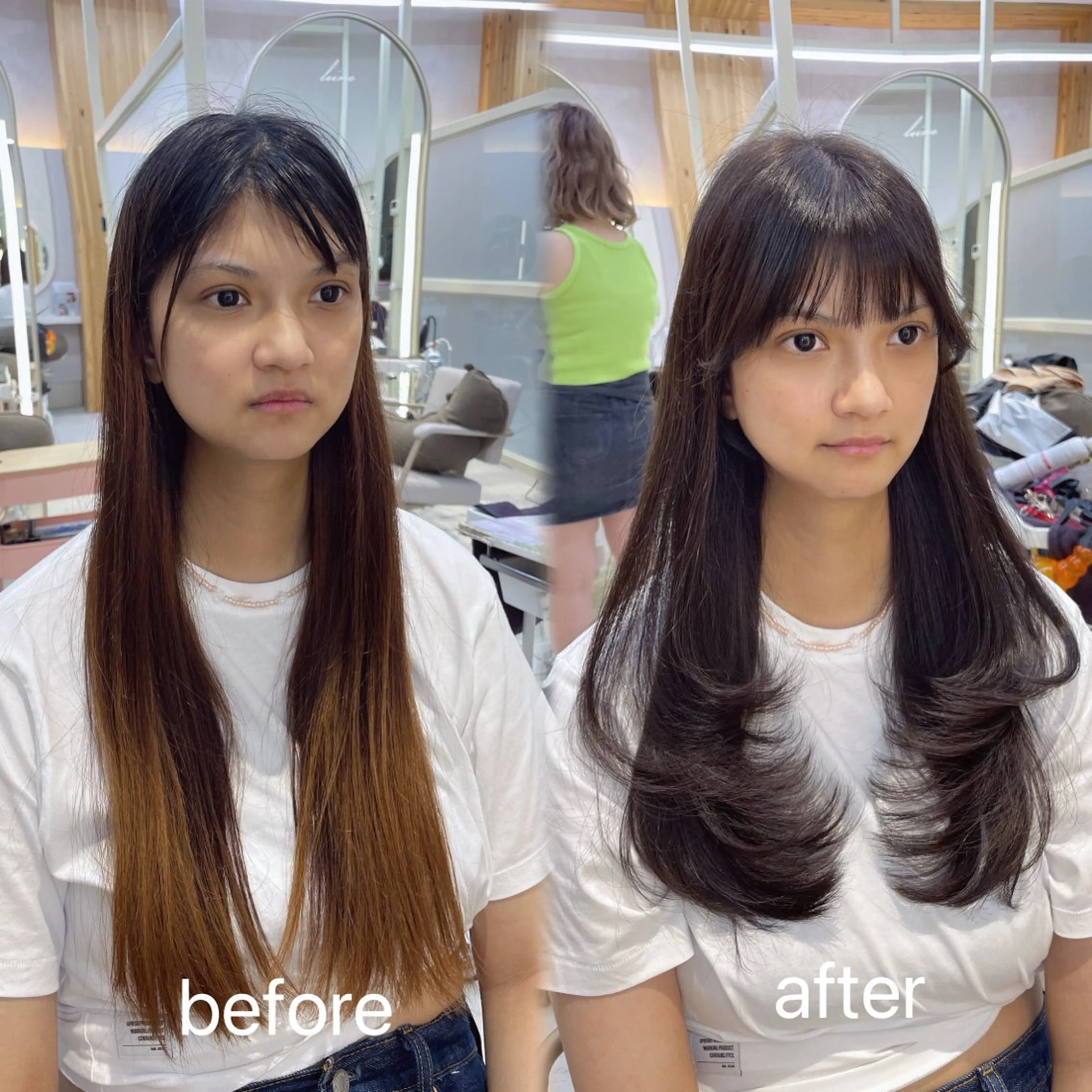 セミロング レイヤー/顔周り /韓国ヘア/TAKUのヘアスタイル