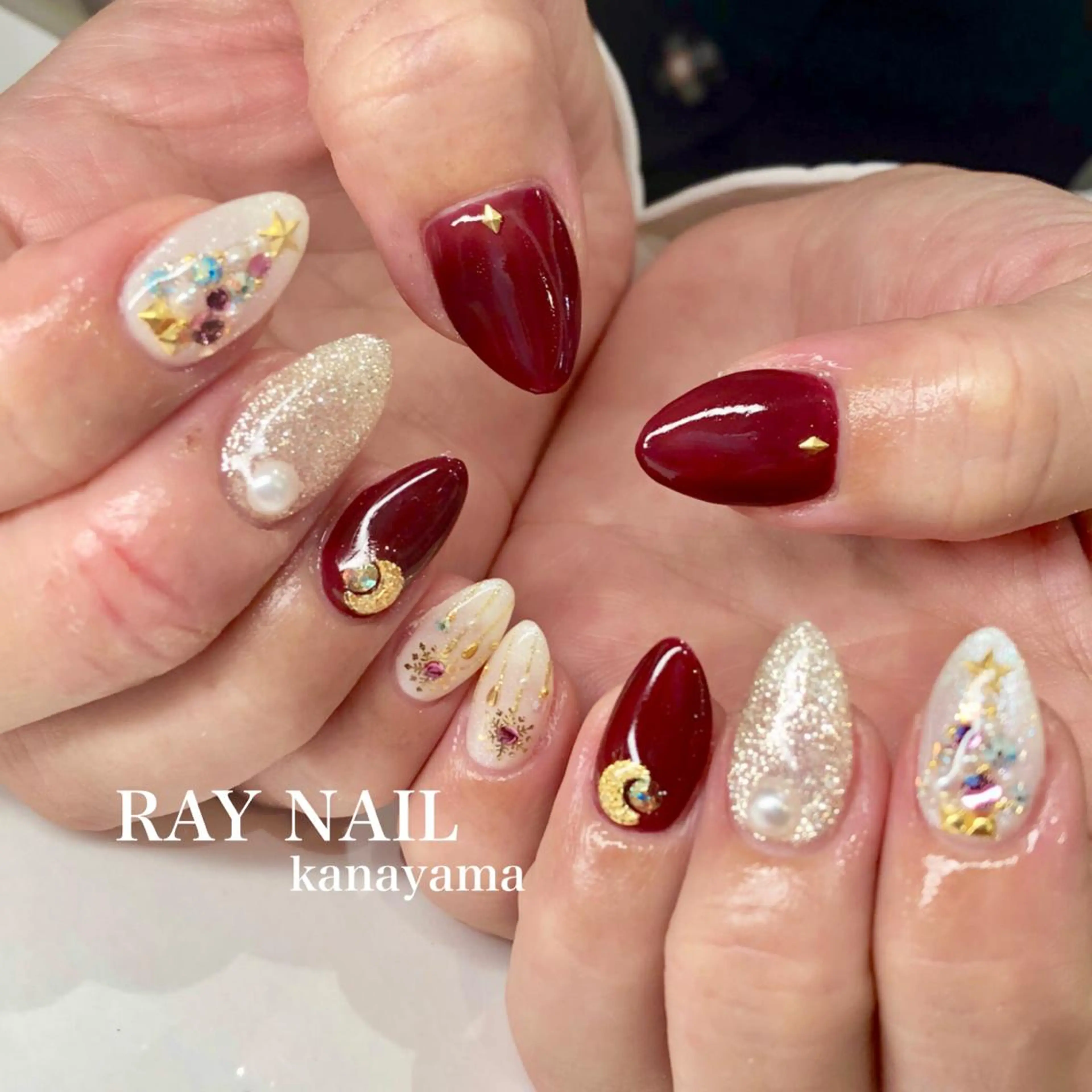 ネイル 冬ネイル クリスマス Arowa 伊田のネイルデザイン