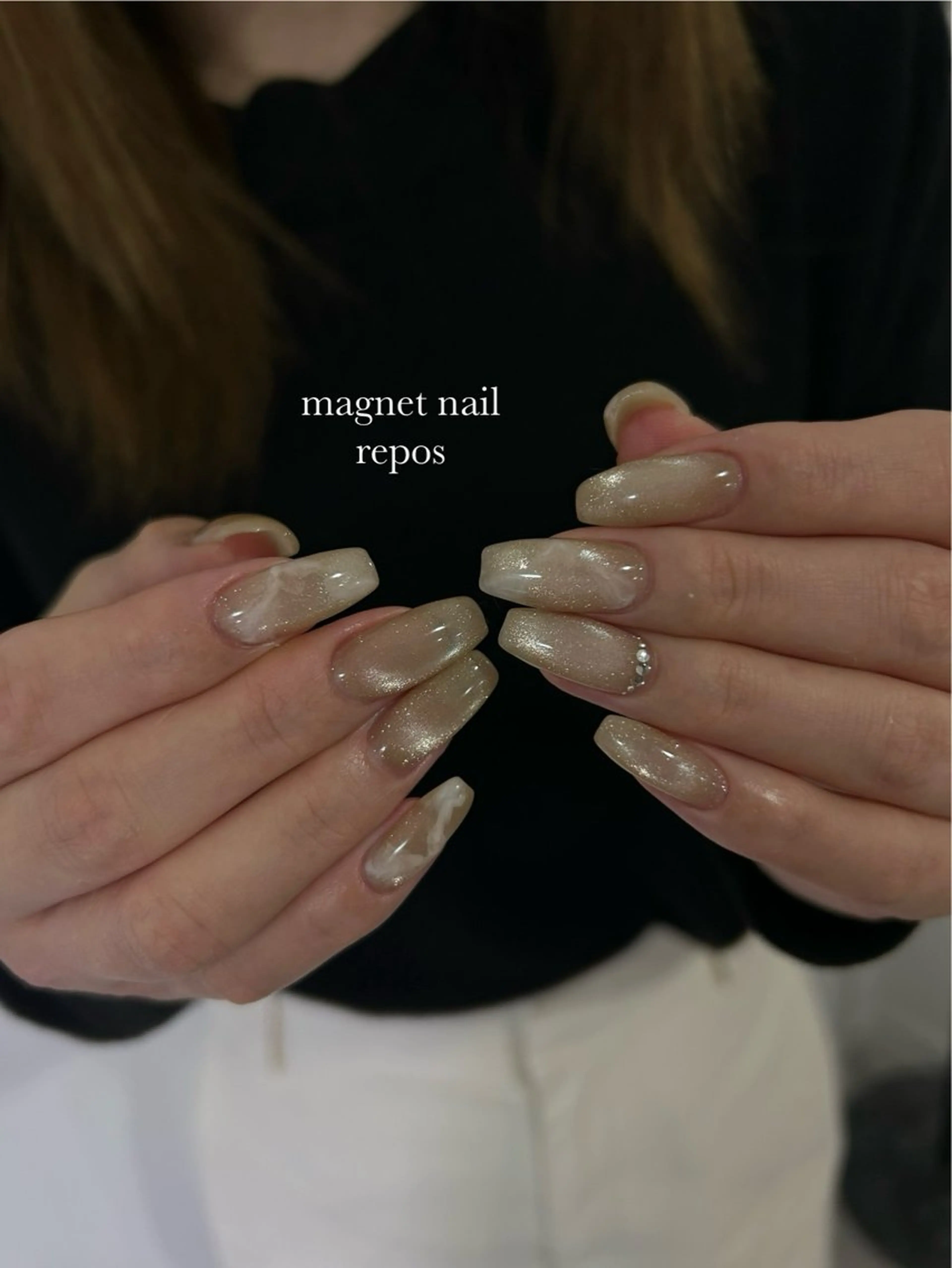 ネイル アートネイル マグネットネイル ハンドネイル repos yoshitomeのネイルデザイン