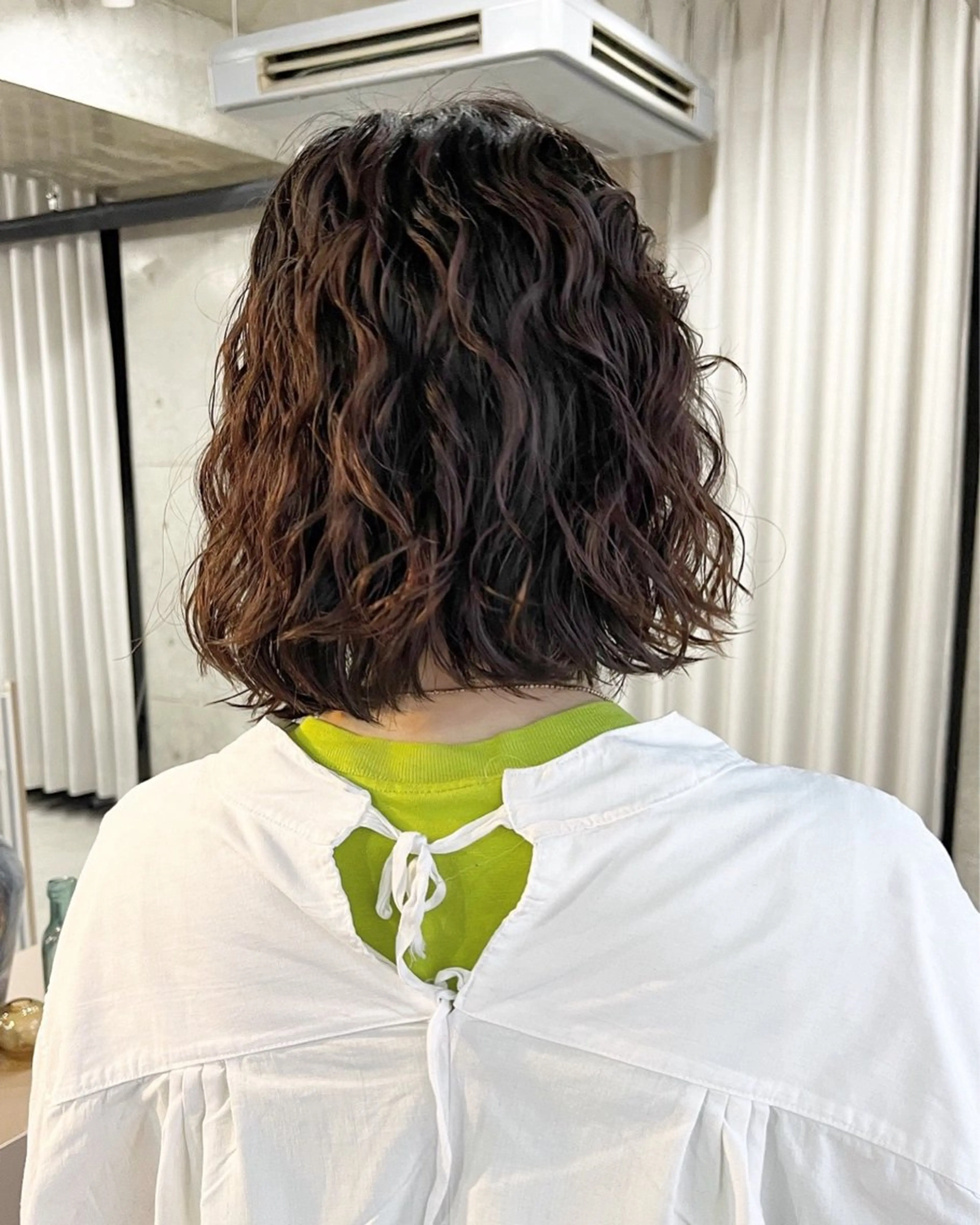 ミディアム カラー パーマ カット 表参道🌿赤み消し カラー/チナツのヘアスタイル