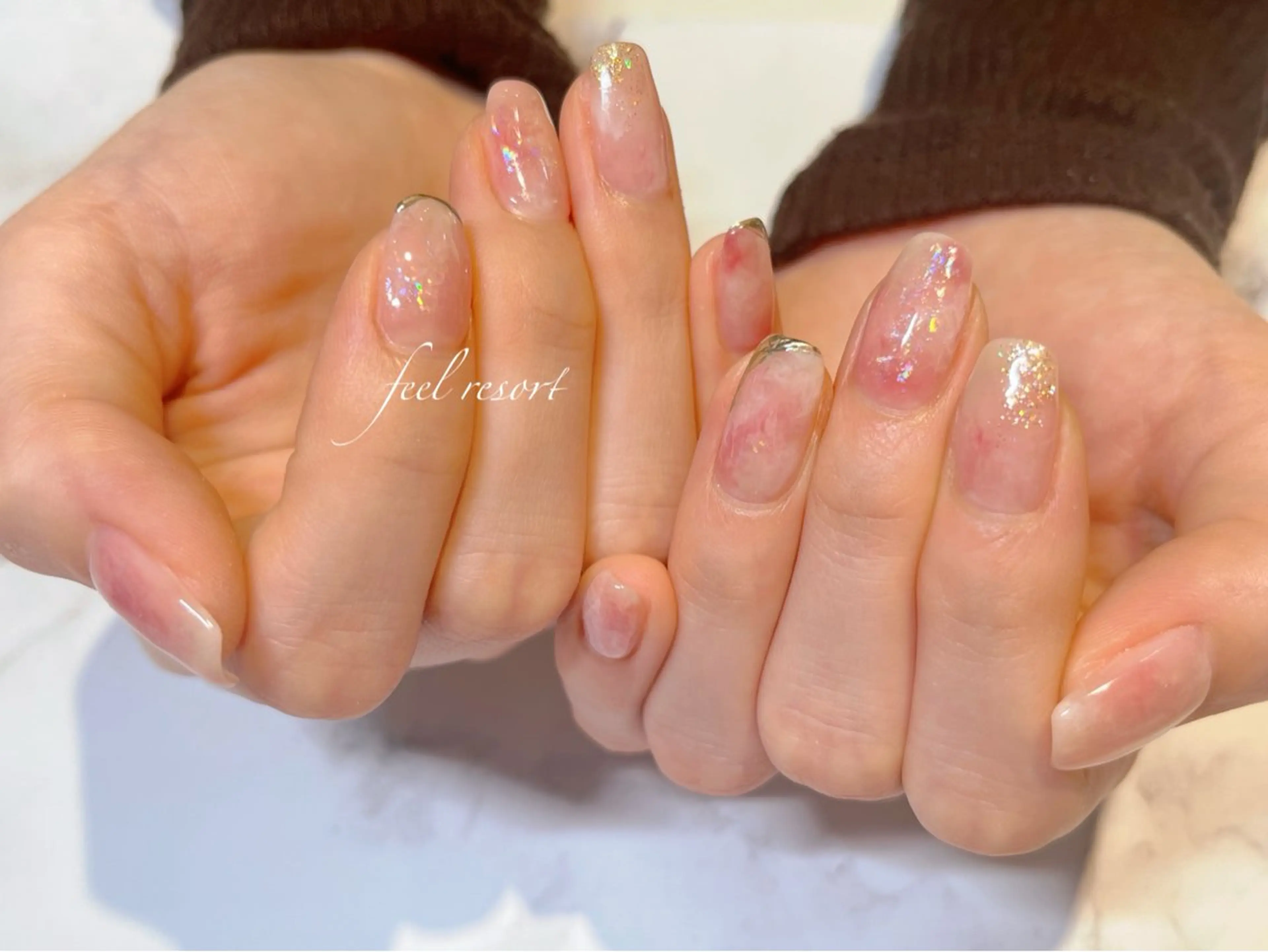 ネイル クリアネイル 長さ出し フットネイル フレンチネイル ジェルネイル ハンドネイル Lien（リアン） 銀座駅6分のネイルデザイン