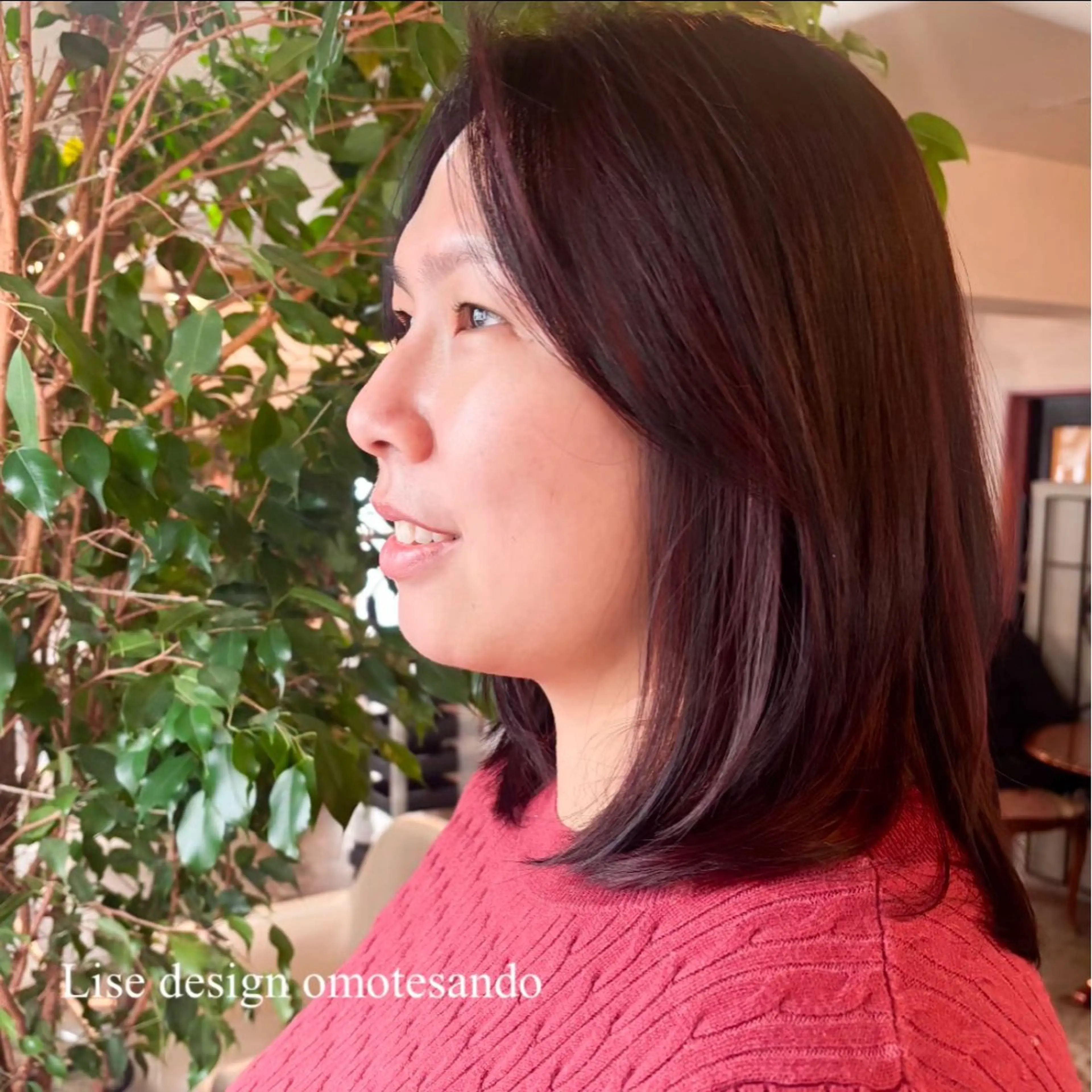 ミディアム カラー ヘアアレンジ メンズ ヘアカラー ヘアセット 表参道Lise おおいしおりのヘアスタイル