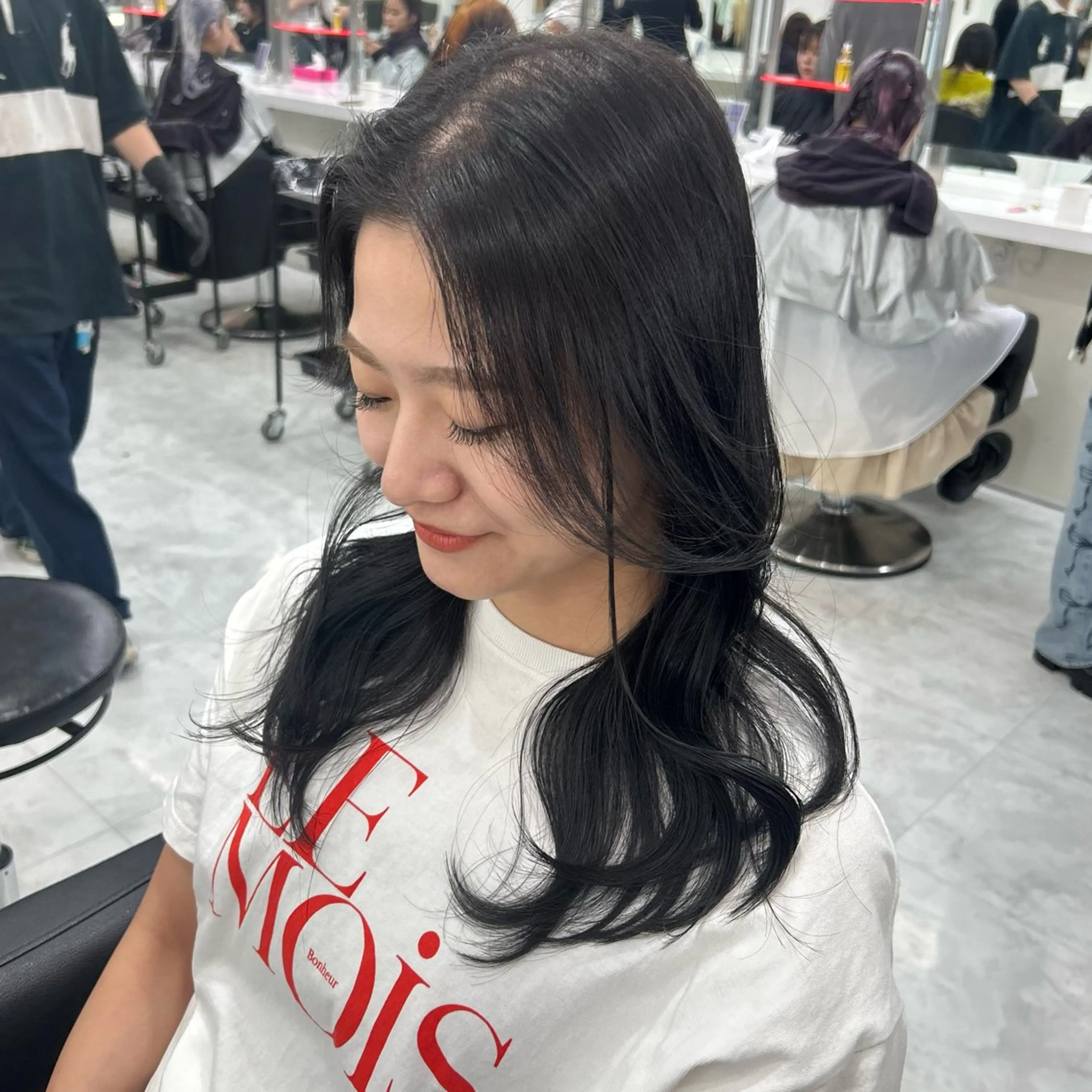 ロング カラー パーマ ヘアアレンジ メンズ キッズ 盛れ韓国ハイトーン 🎀Himari🎀のヘアスタイル