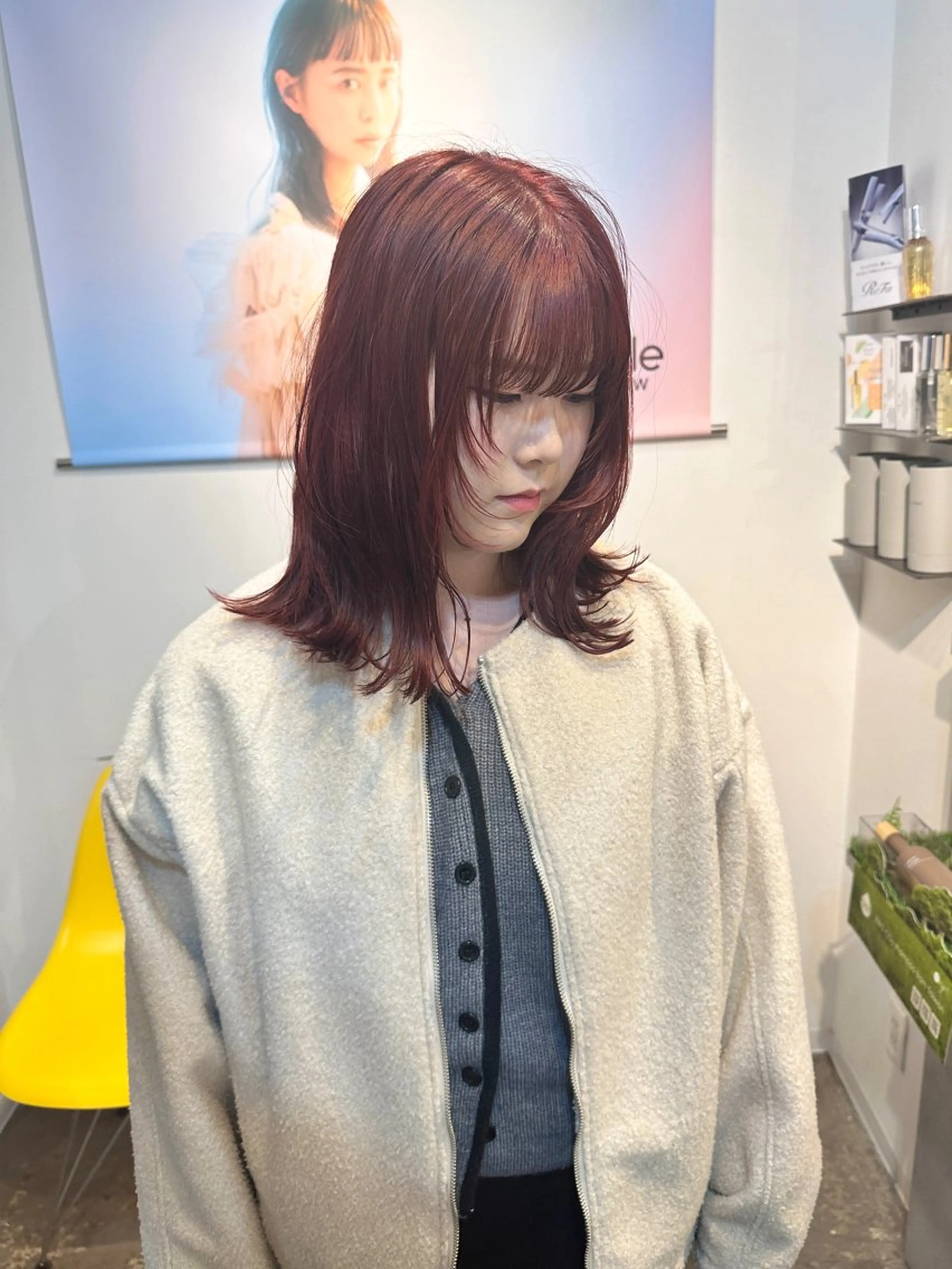 ミディアム ボブ/ぱつっとボブ/ 谷口 海星のヘアスタイル