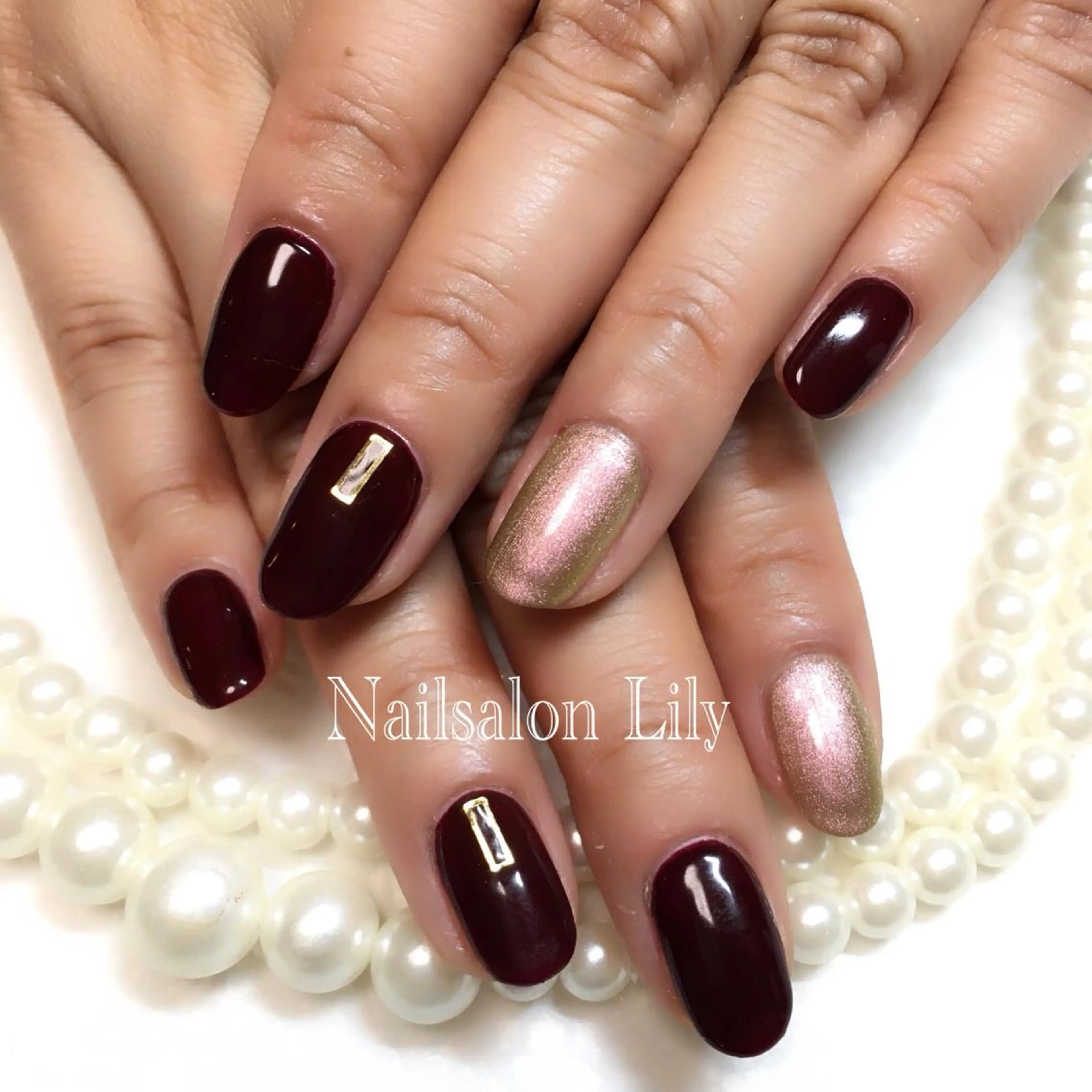 ネイル シンプルネイル Lily*nail 🌻Mii🌻のネイルデザイン