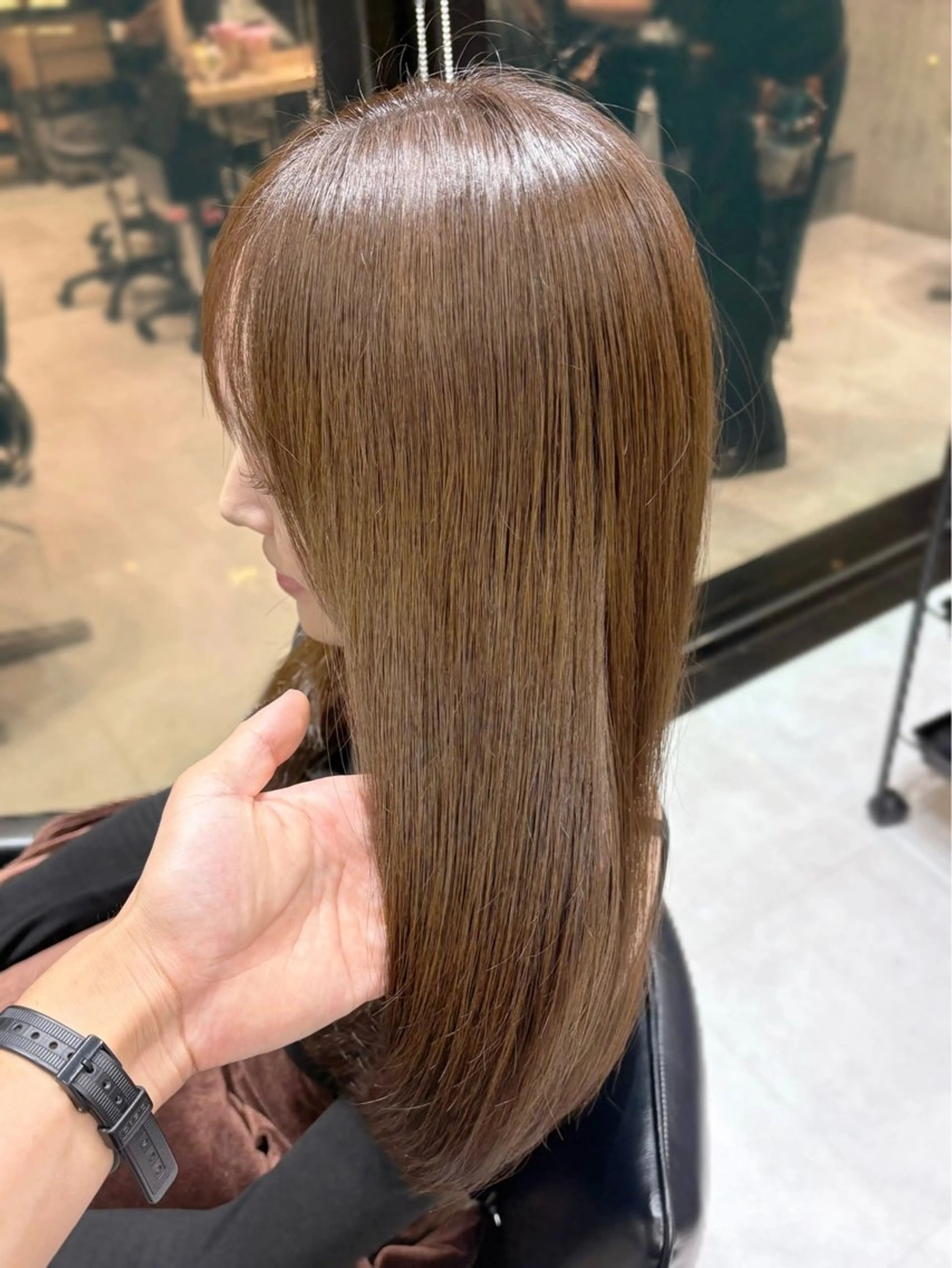 ロング カラー うる艶カラー/恵比寿 ベージュ/丸山陽平のヘアスタイル