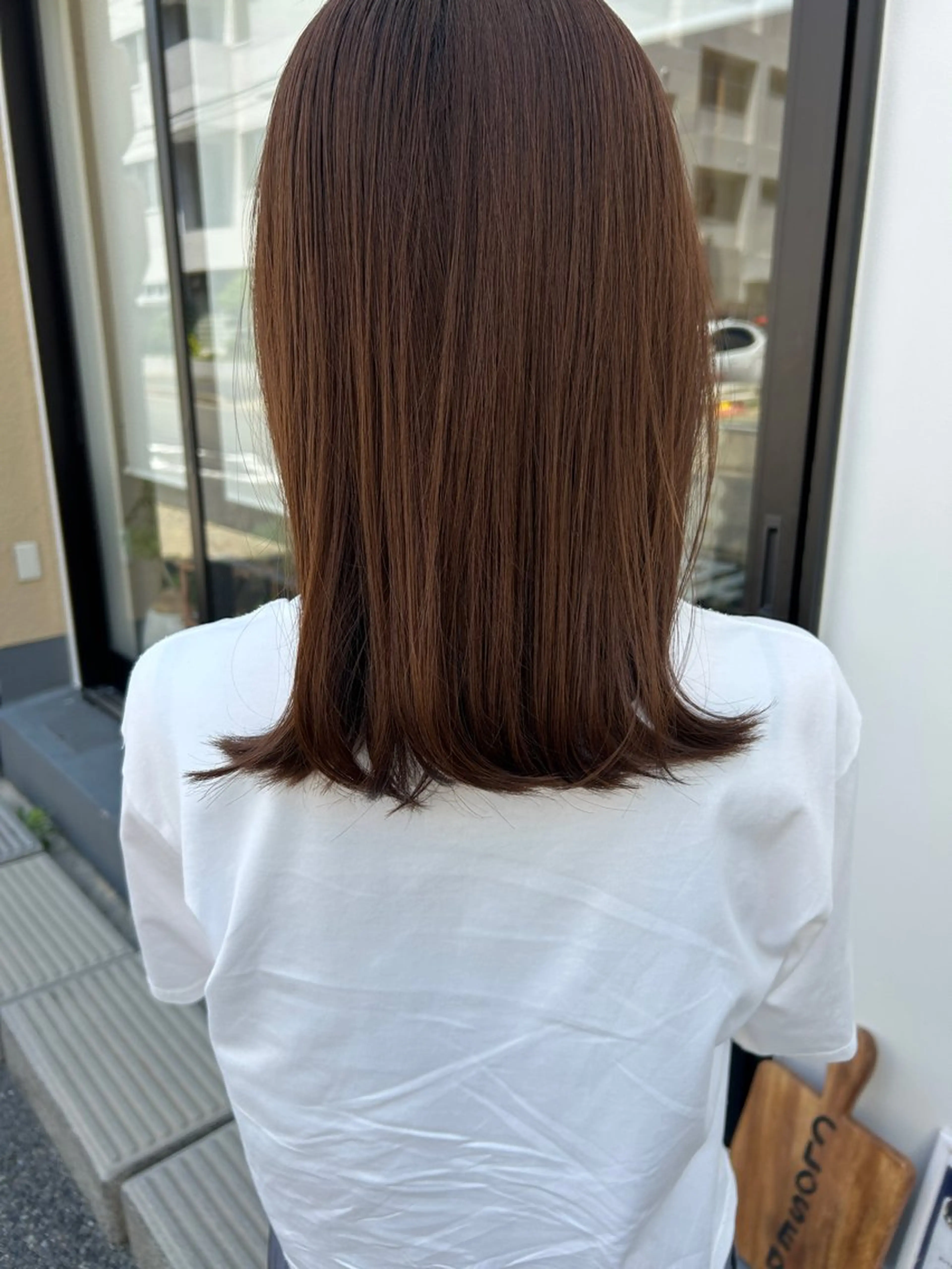 ロング カラー 髪質改善 韓国風ヘア 縮毛矯正 カット トリートメント ヘッドスパ 久木原 ゆりのヘアスタイル