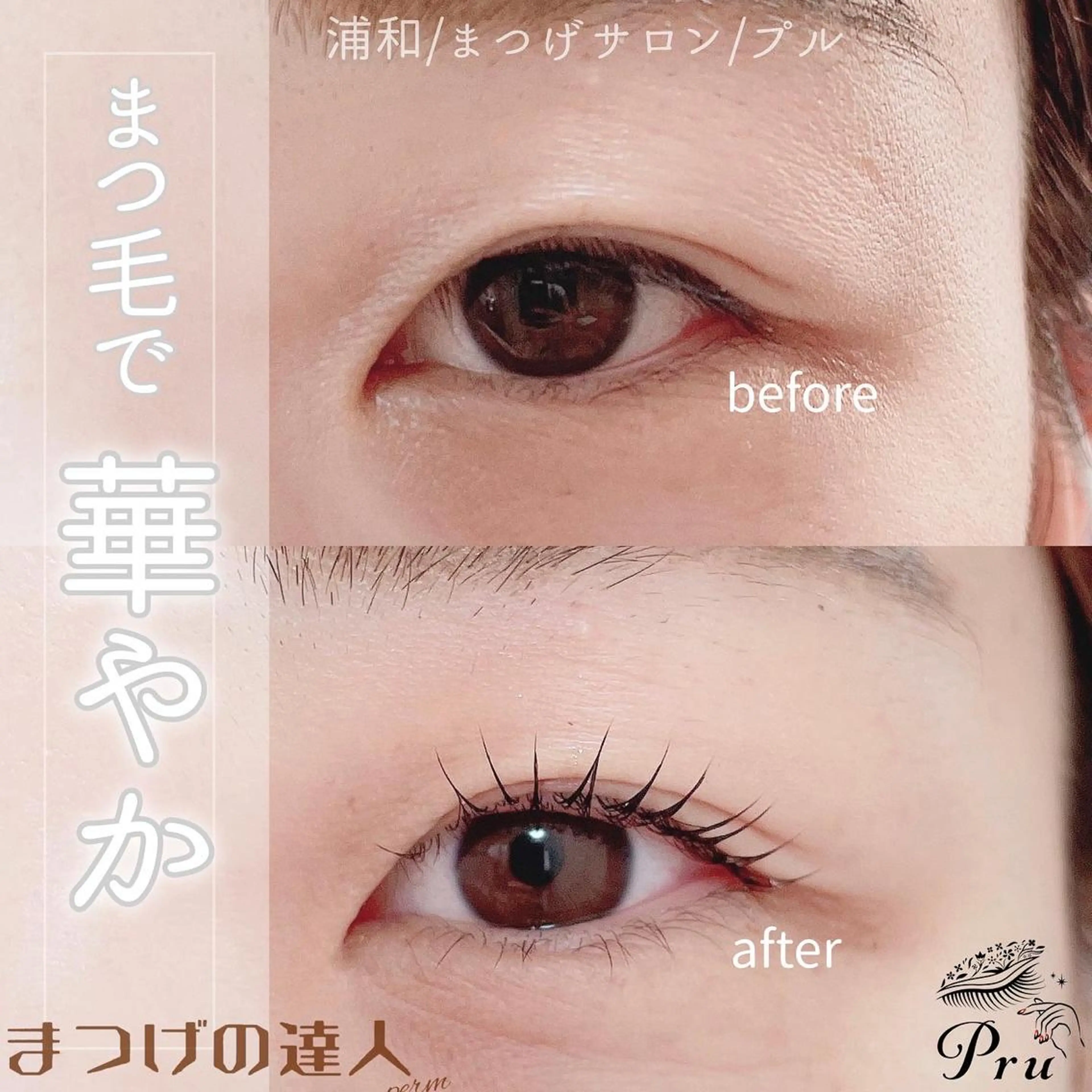 マツエク・マツパ まつげパーマ マツパ プル eyelashのマツエク・マツパデザイン