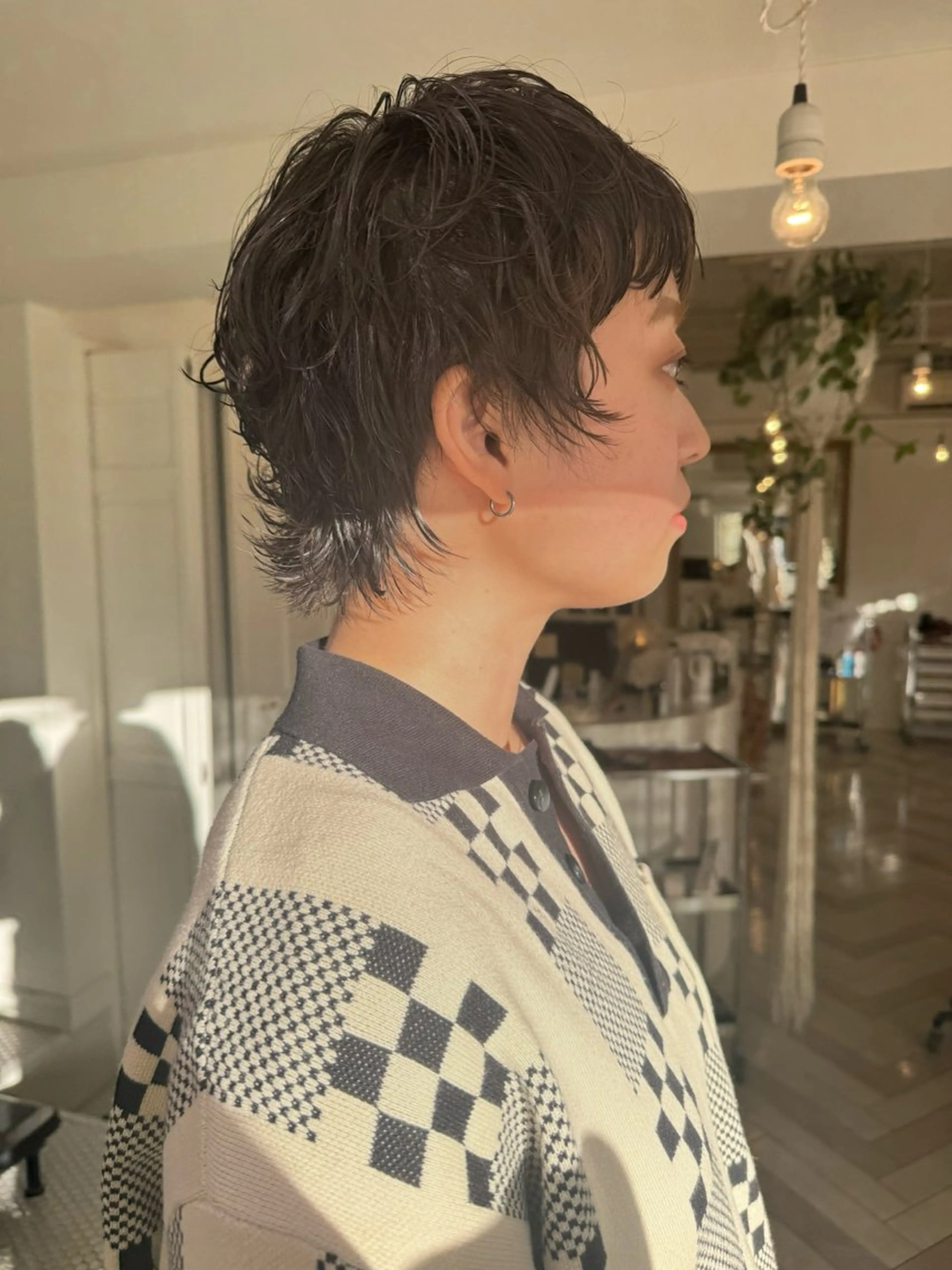 ショート パーマ ブリーチカラー🎀 韓国風/寺門美優のヘアスタイル