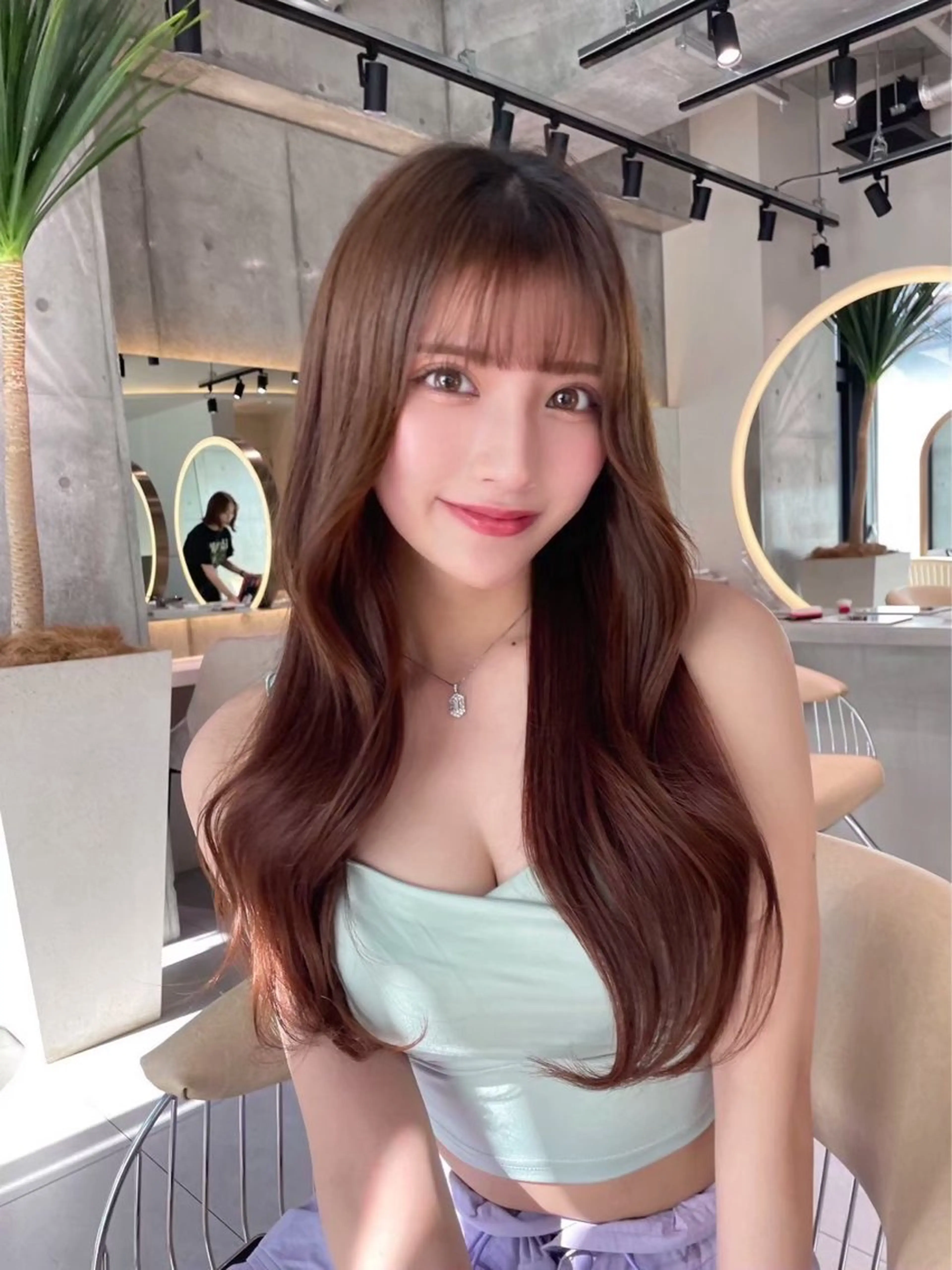 ロング カラー カット ヘアカラー トリートメント ヘアセット レイヤーダブルカラー KYONのヘアスタイル