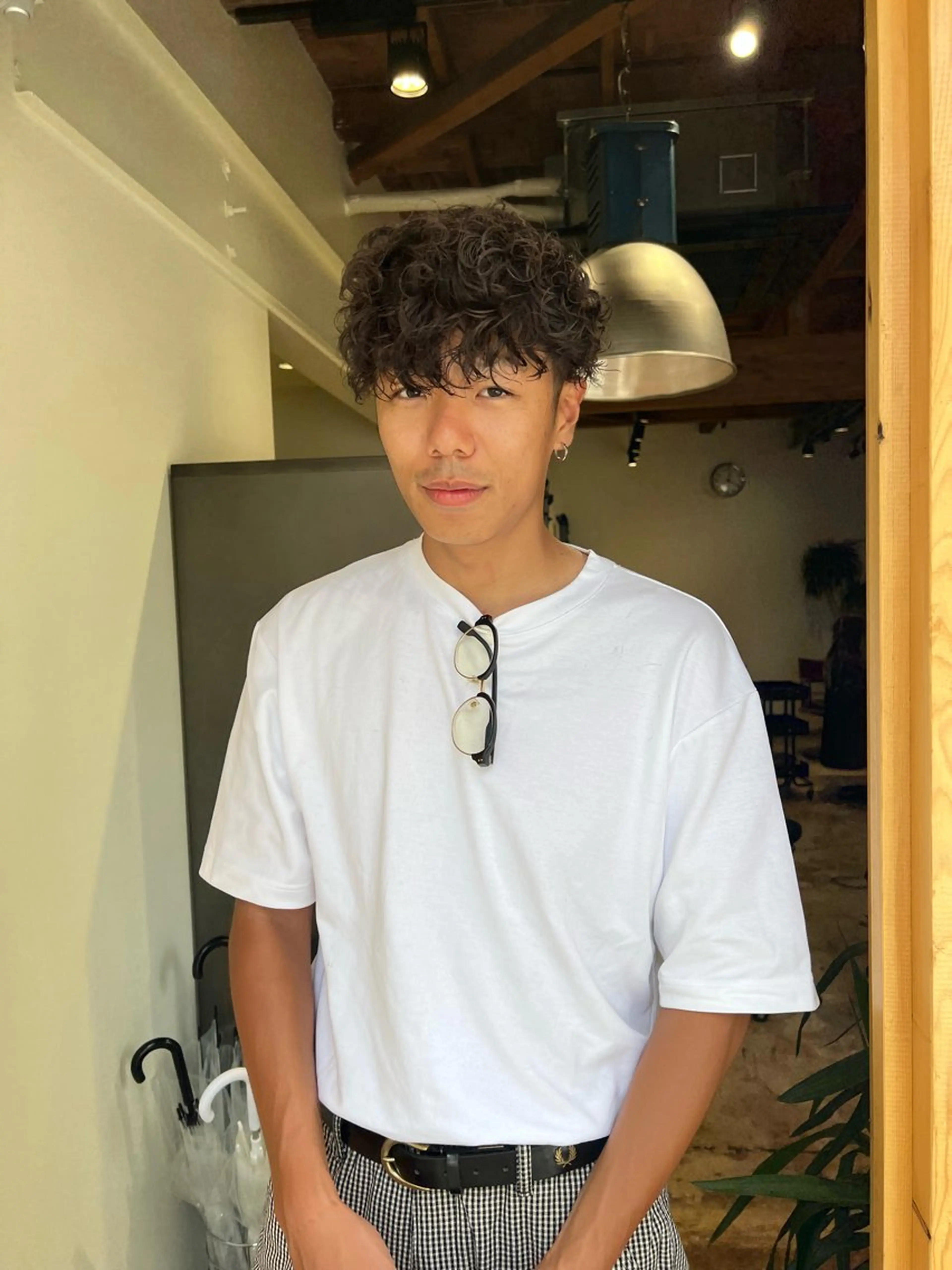 パーマ メンズ nishido ハイライト/パーマのヘアスタイル