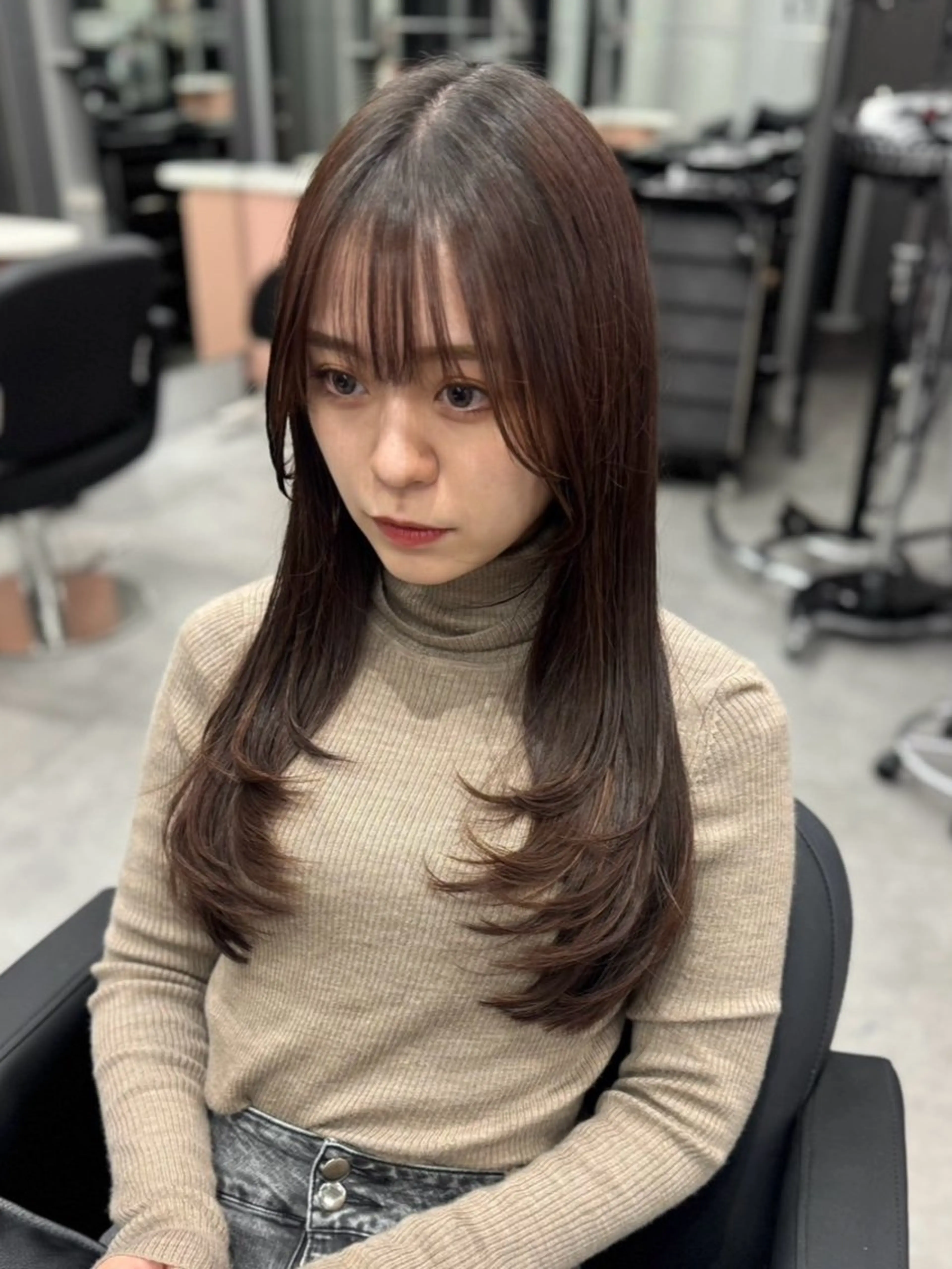 ロング カット カットモデル募集 島崎　凌のヘアスタイル