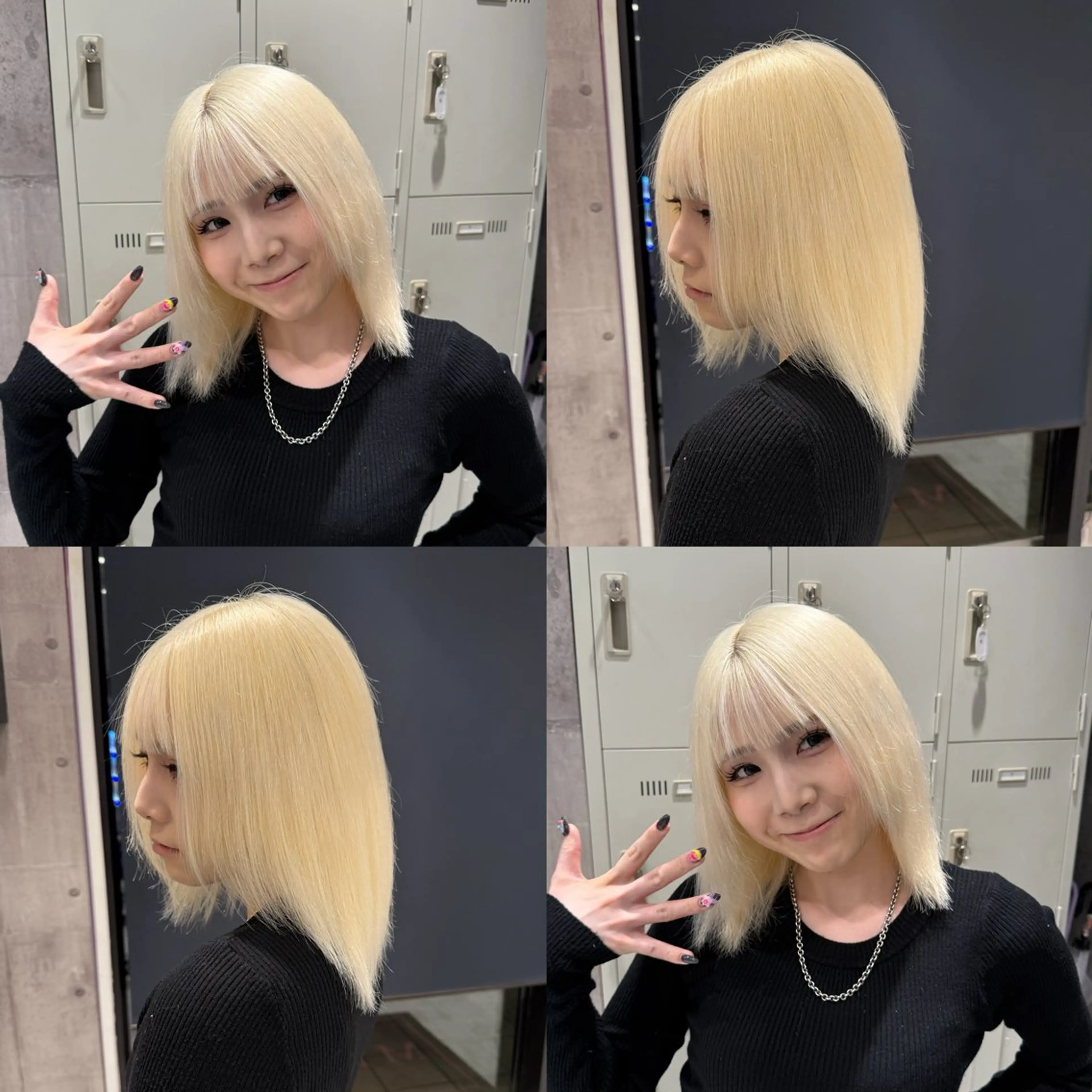 ミディアム カラー ベージュカラー ブリーチ ブロンド ピンクカラー ヘアカラー 【🥀履歴修正🥀】 ハイトーン職人/拓真のヘアスタイル