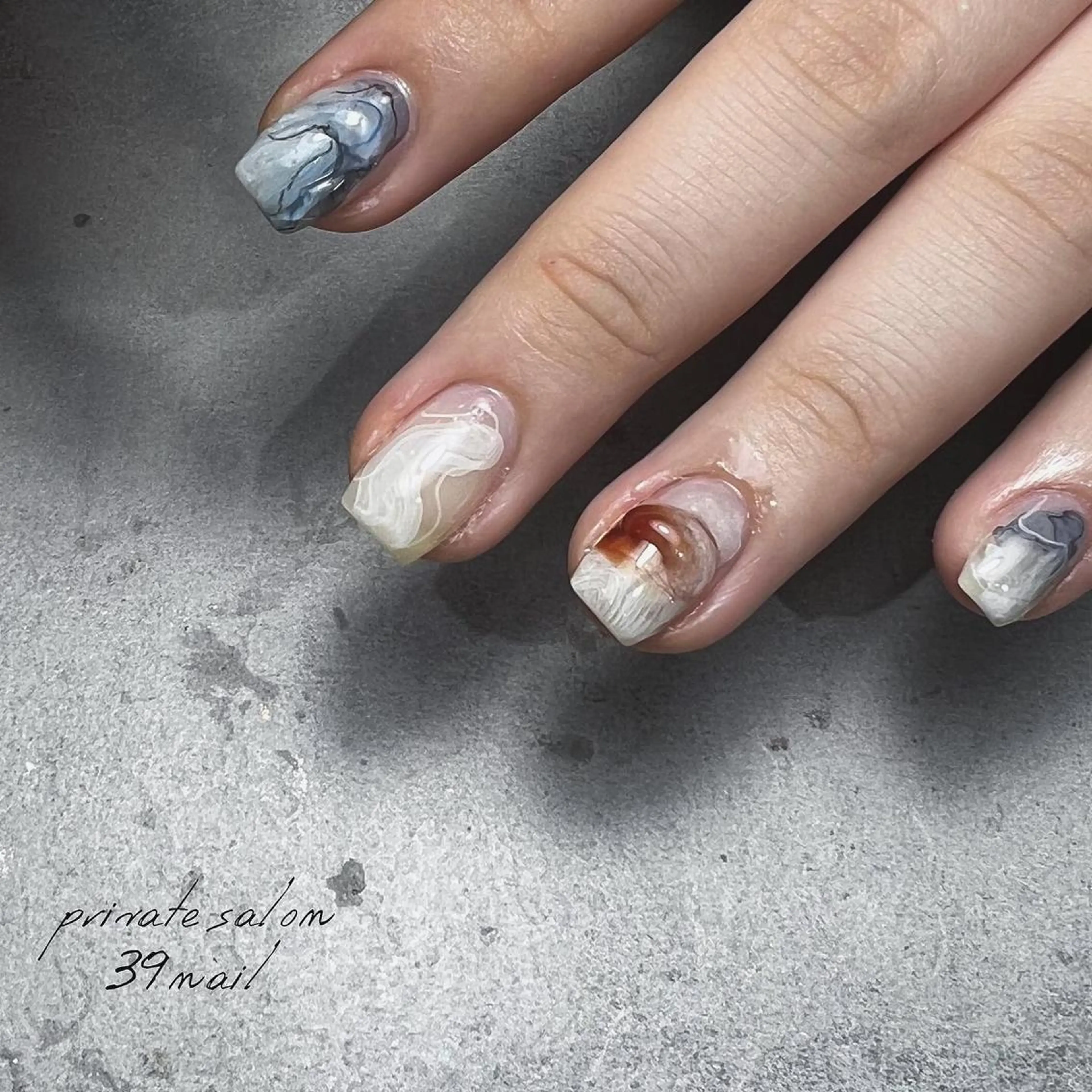 ミディアム ネイル ハンドネイル 京橋 【39nail】のネイルデザイン