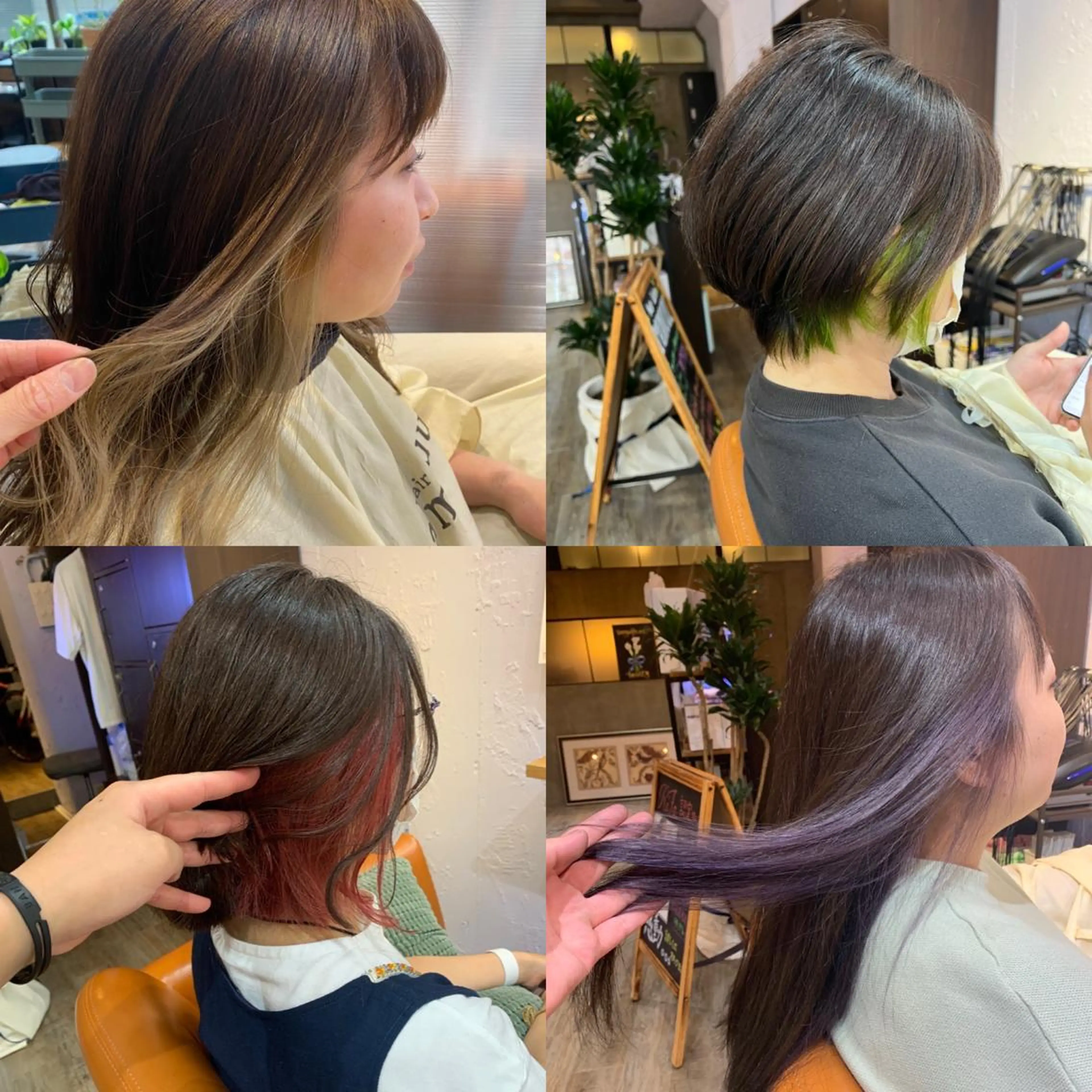 ミニモ限定✨【選べるワンポイントブリーチ✨】カット+ポイントブリーチ+カラー+高圧ナノスチームtrの写真