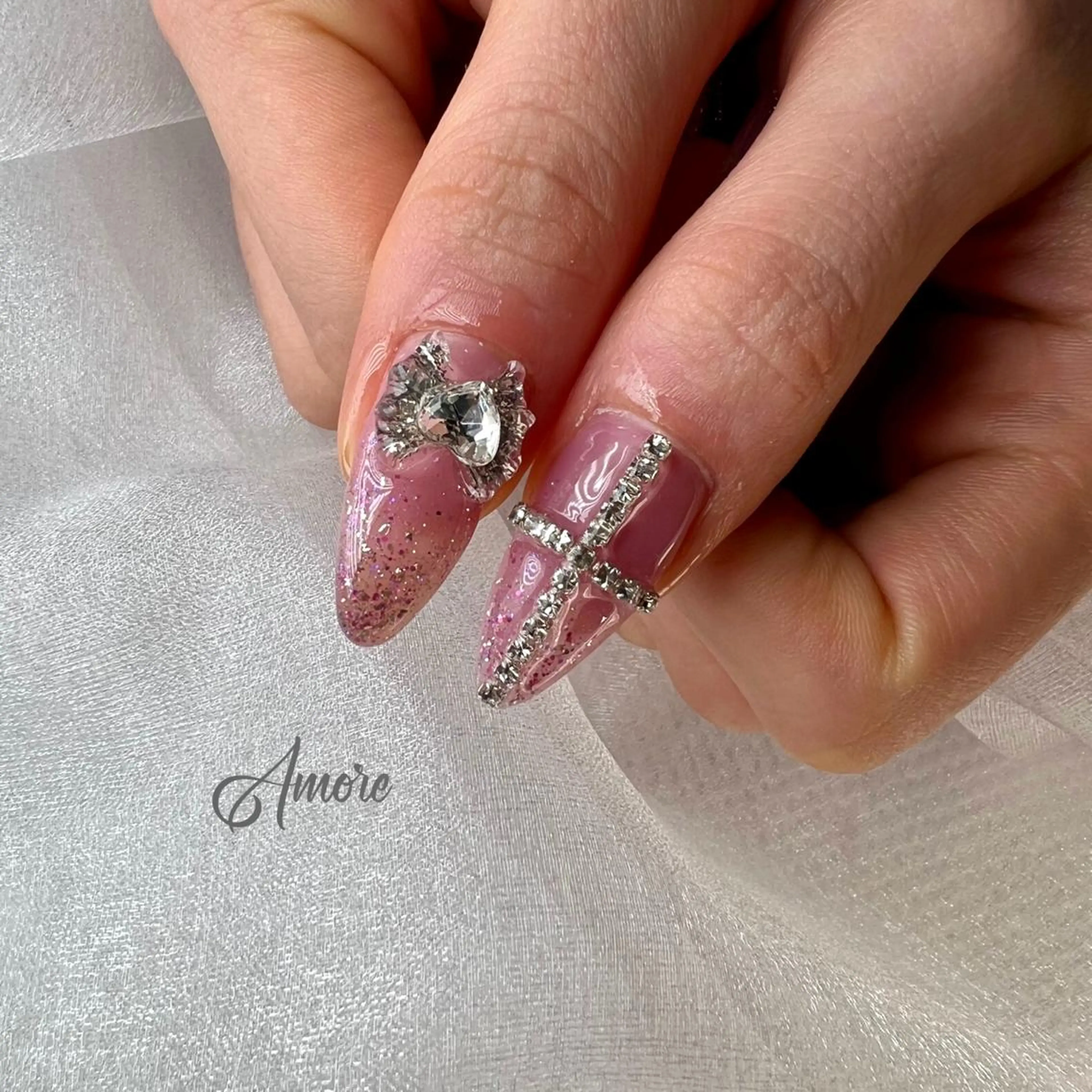 ネイル ジェルネイル 韓国ネイル ミラーネイル オフィスネイル パラジェル You kyehwaのネイルデザイン