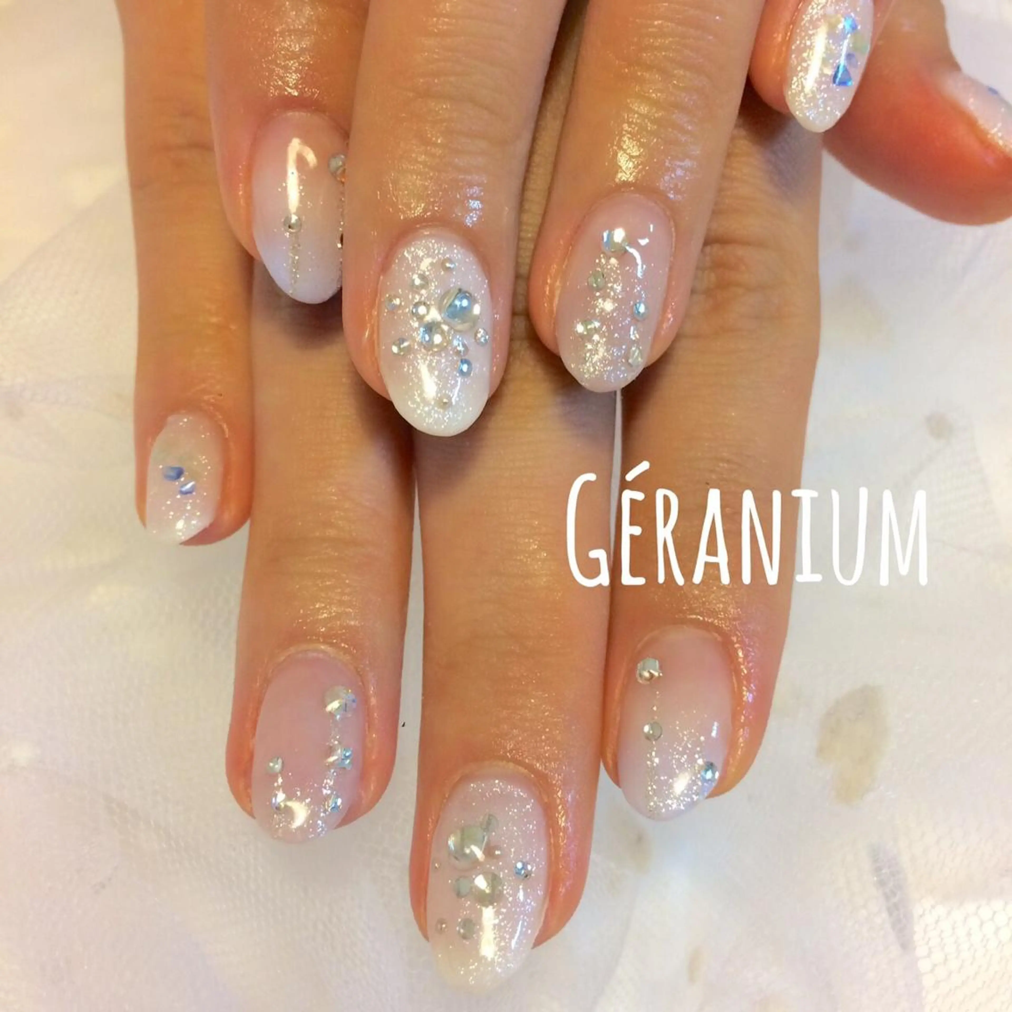 ネイル ラメ(グリッター) GéRanium Harukaのネイルデザイン