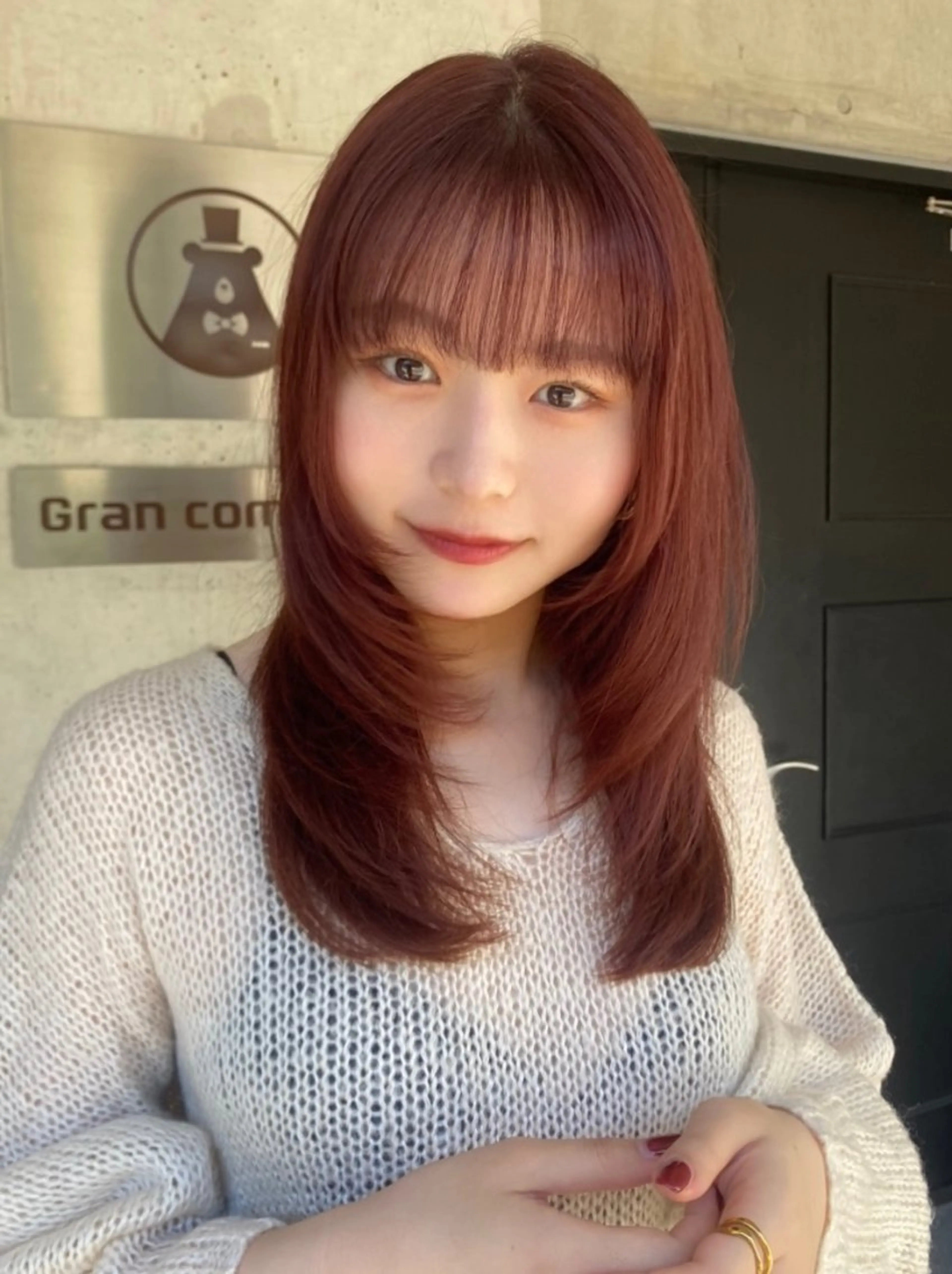 ミディアム カラー カット ヘアカラー トリートメント shiori/暖色/ レイヤー/似合わせのヘアスタイル