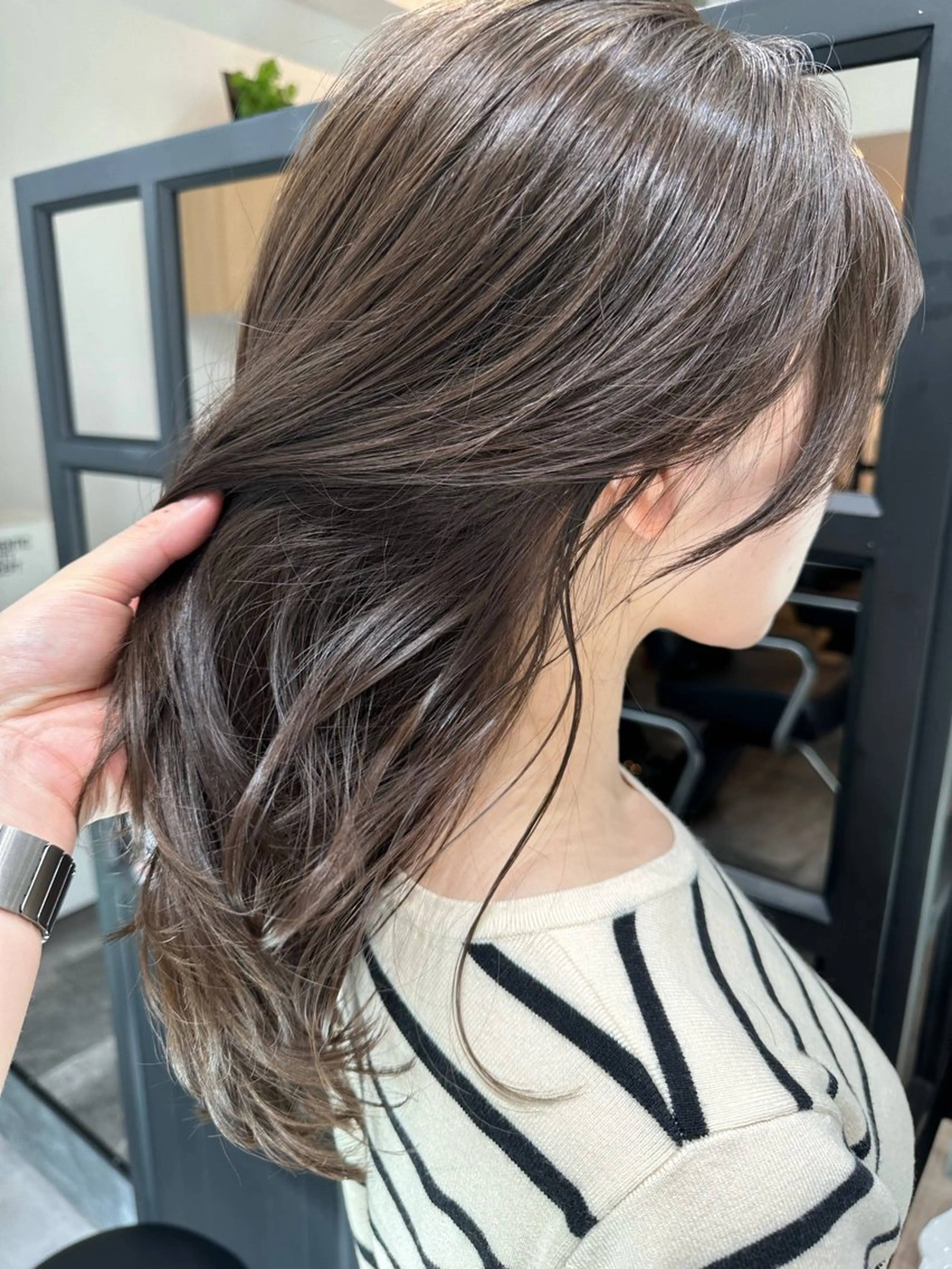 ミディアム カット ヘアカラー トリートメント ✨透明感カラー/縮毛 恵比寿HAYATO✨のヘアスタイル