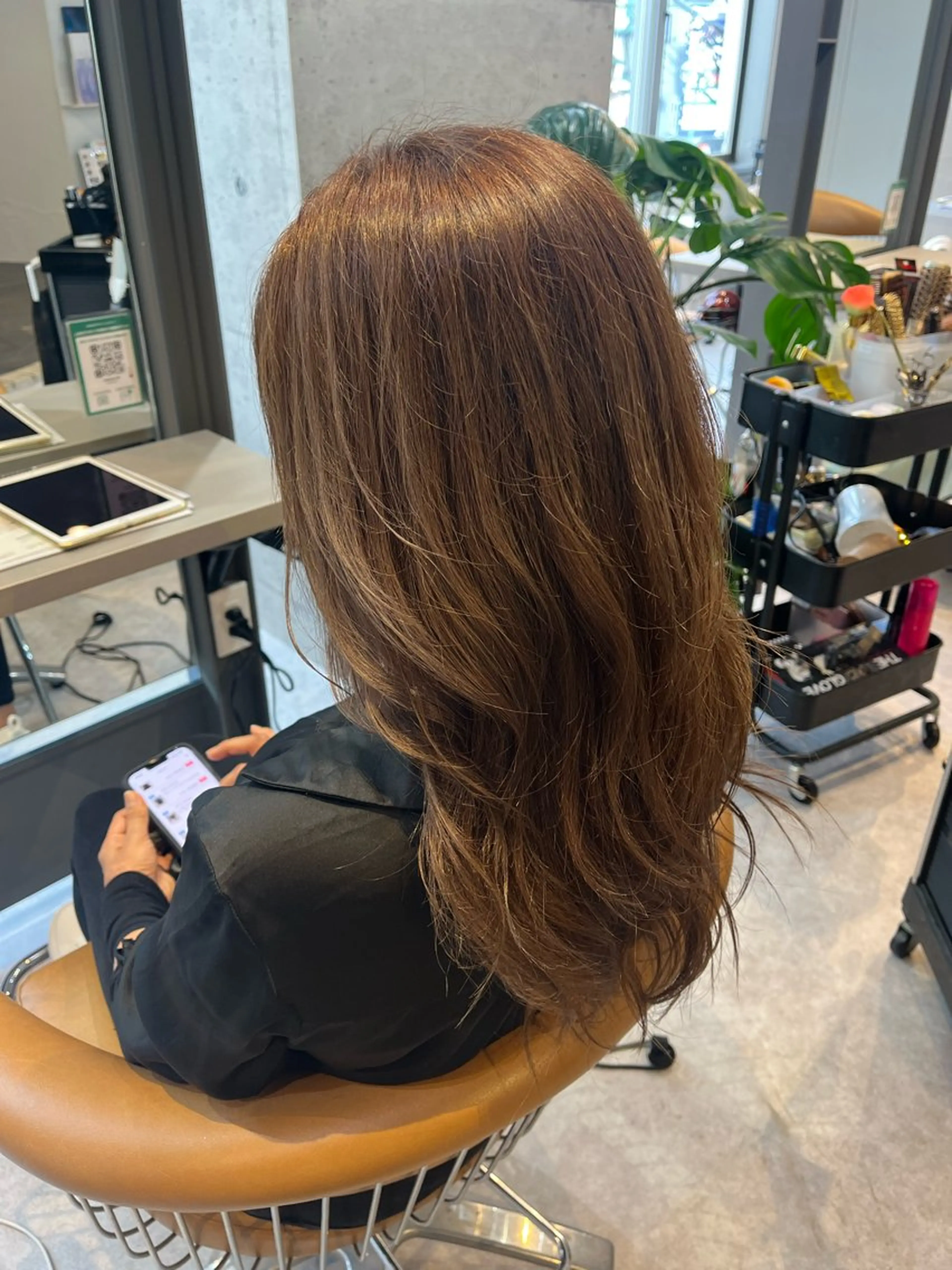 ロング カラー ヘアカラー うしだ かおるのヘアスタイル