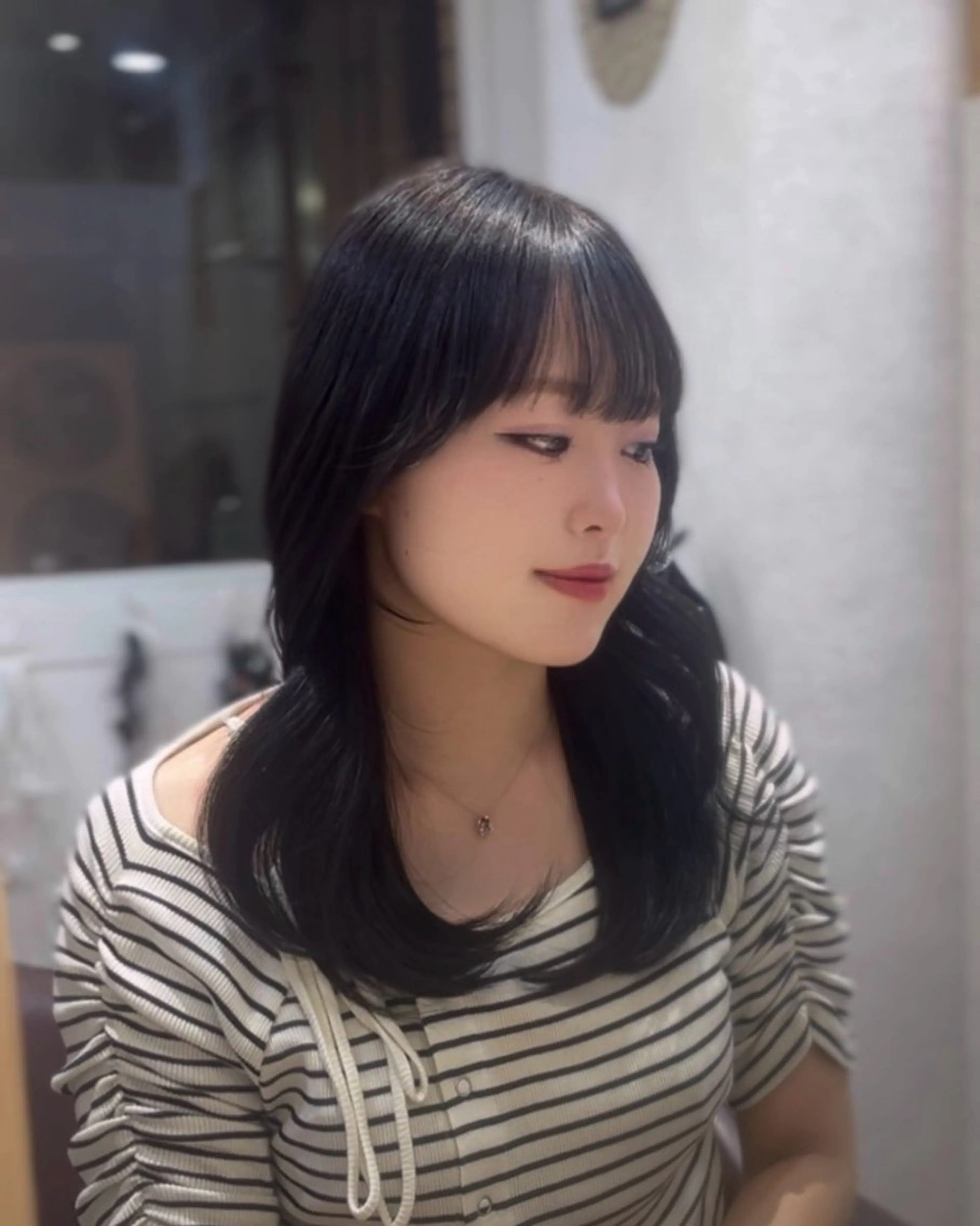 ロング カラー パーマ suzuka/透明感 /顔周り/美髪矯正のヘアスタイル