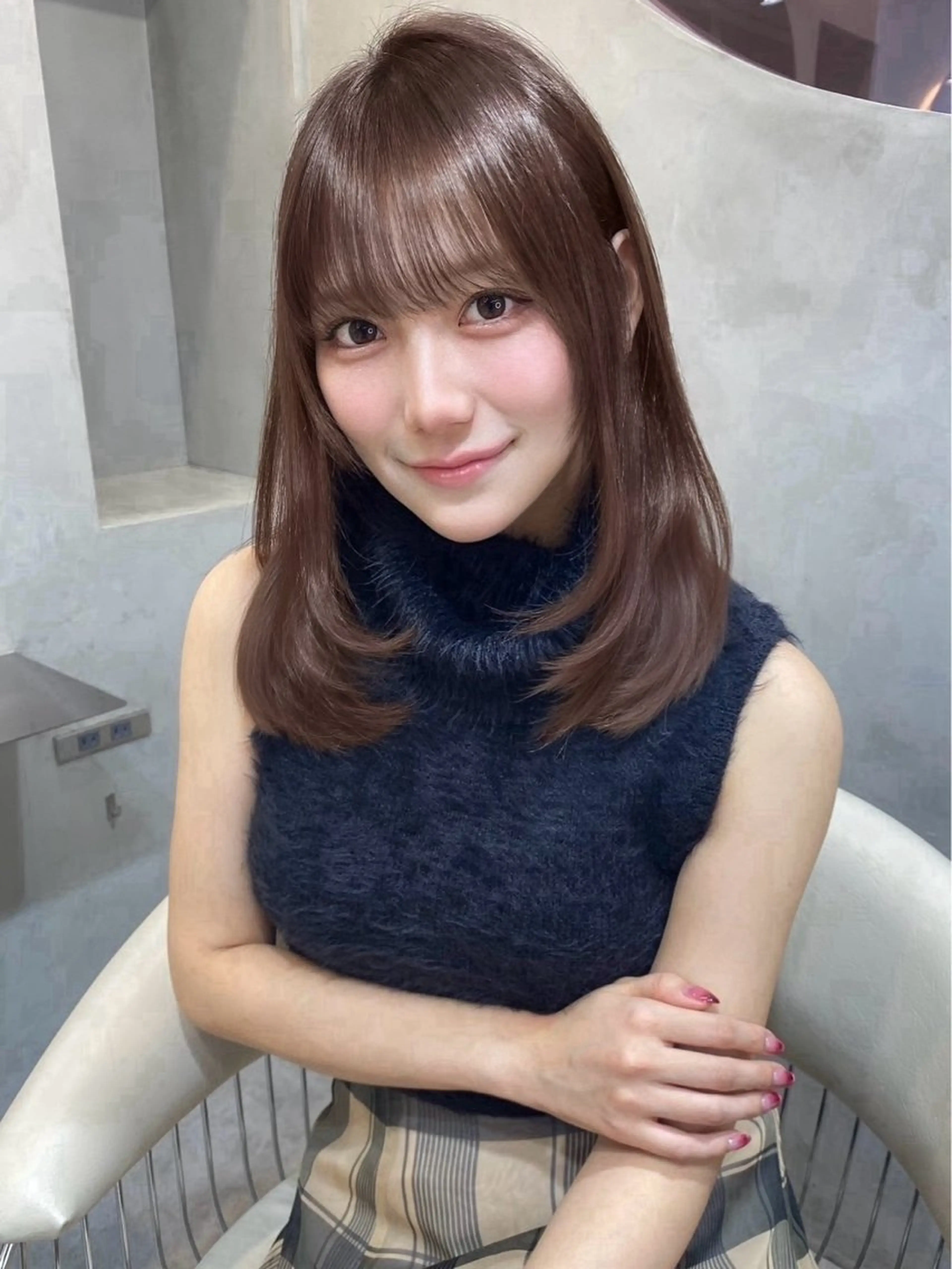 【新open記念】小顔カット＋ブリーチなしカラー＋1Stepトリートメントの写真