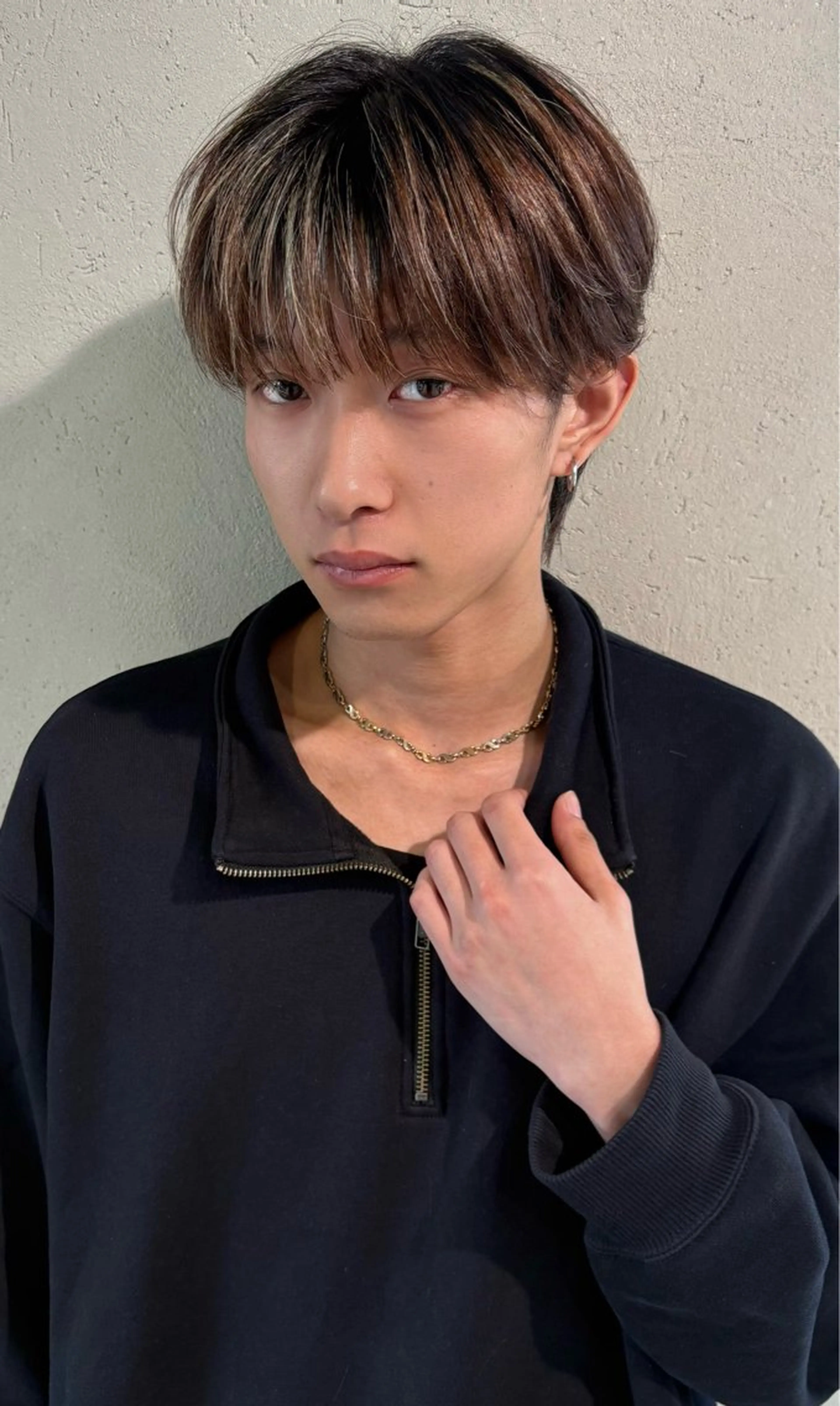 ショート メンズ シースルーバング 鈴木 颯真ウィリアムのヘアスタイル