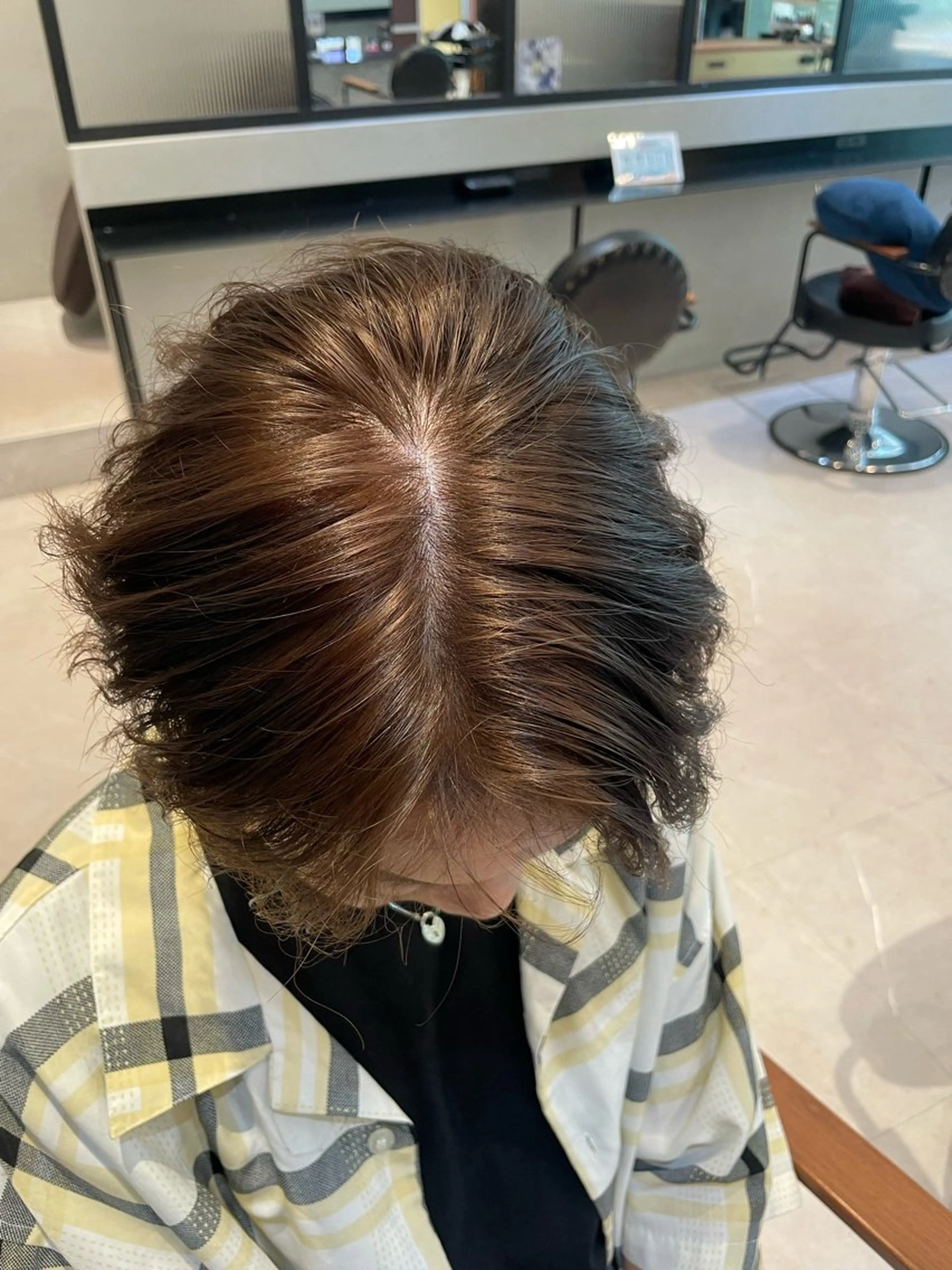 カラー メンズ ベージュカラー 透明感カラー オリーブカラー🫒/ ハッシュカット/みゆのヘアスタイル
