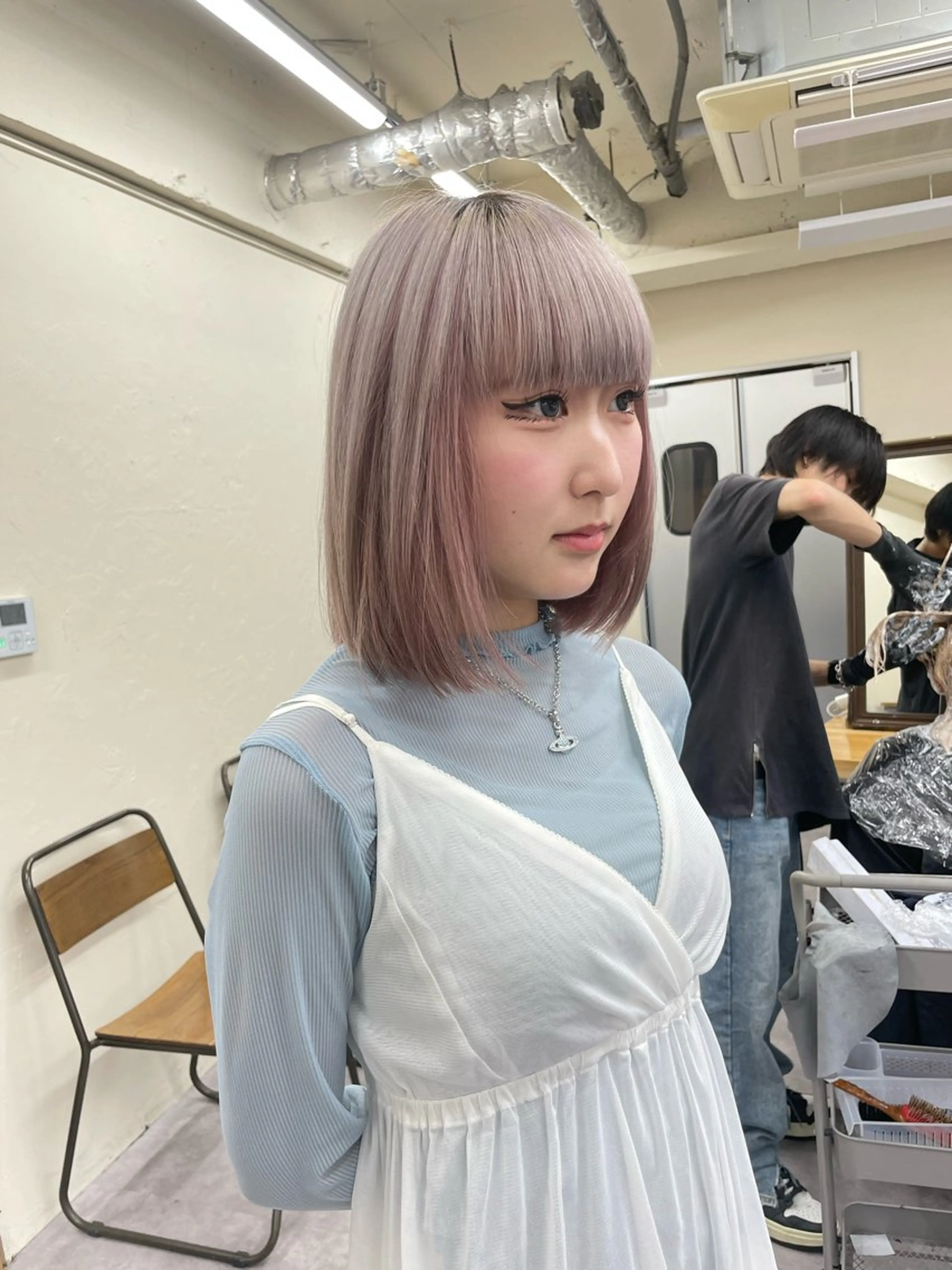 ミディアム カラー ブリーチカラー💖 rukaのヘアスタイル