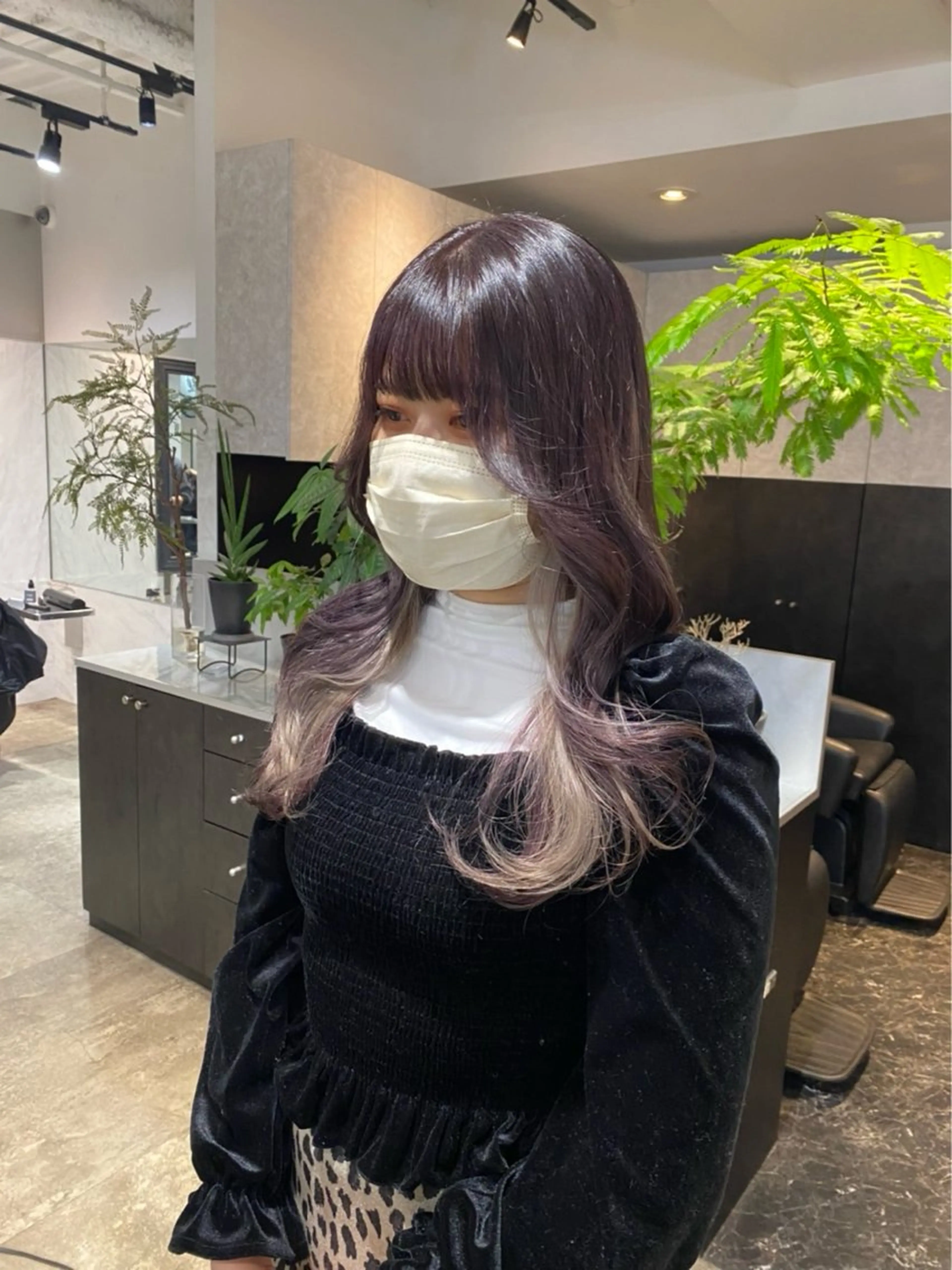 セミロング 透明感カラー/レイヤ ーカット/Maoのヘアスタイル