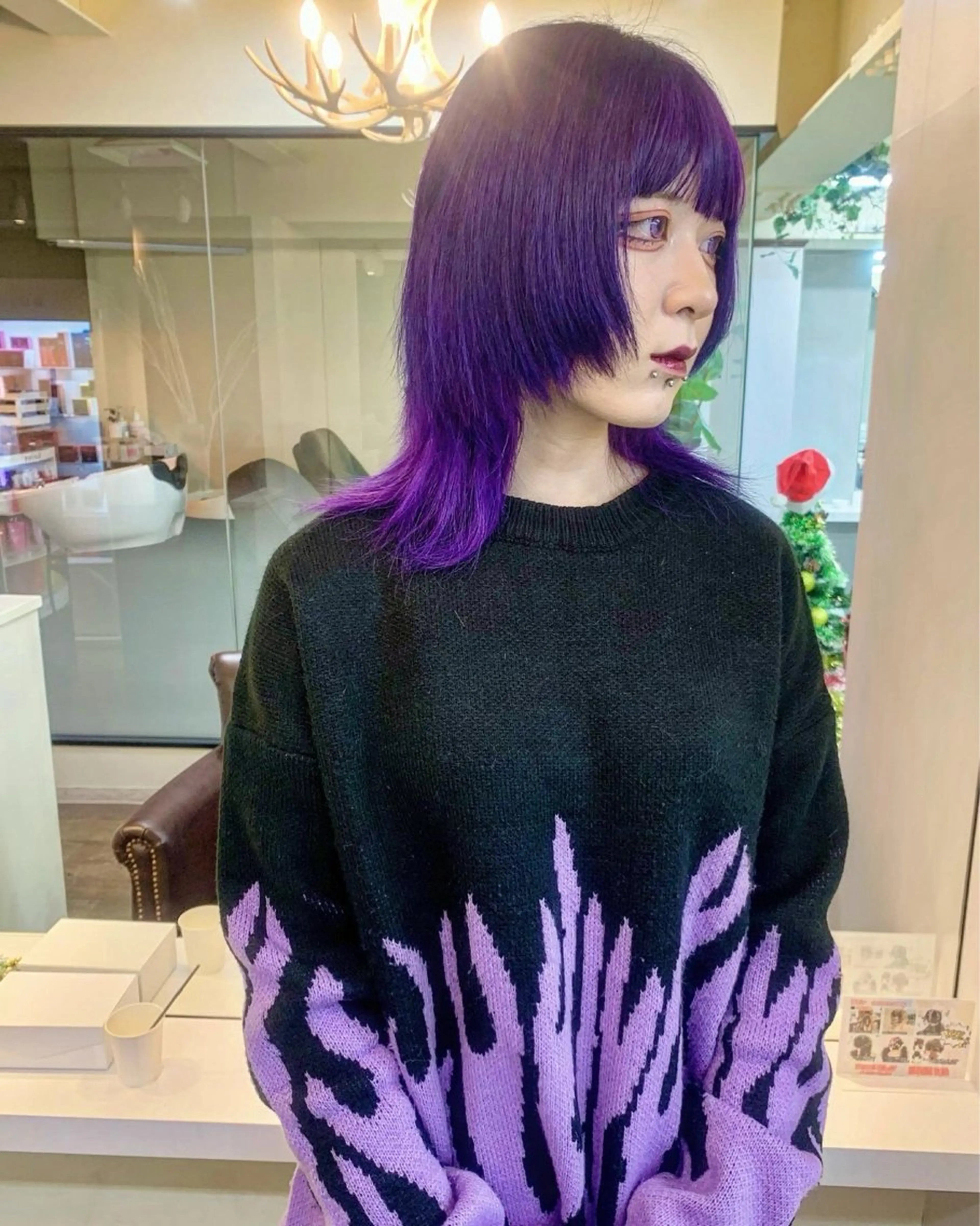 ミディアム カラー ヘアアレンジ ヘアカラー トリートメント 個性爆弾💣 ダブルカラー/ゆかのヘアスタイル