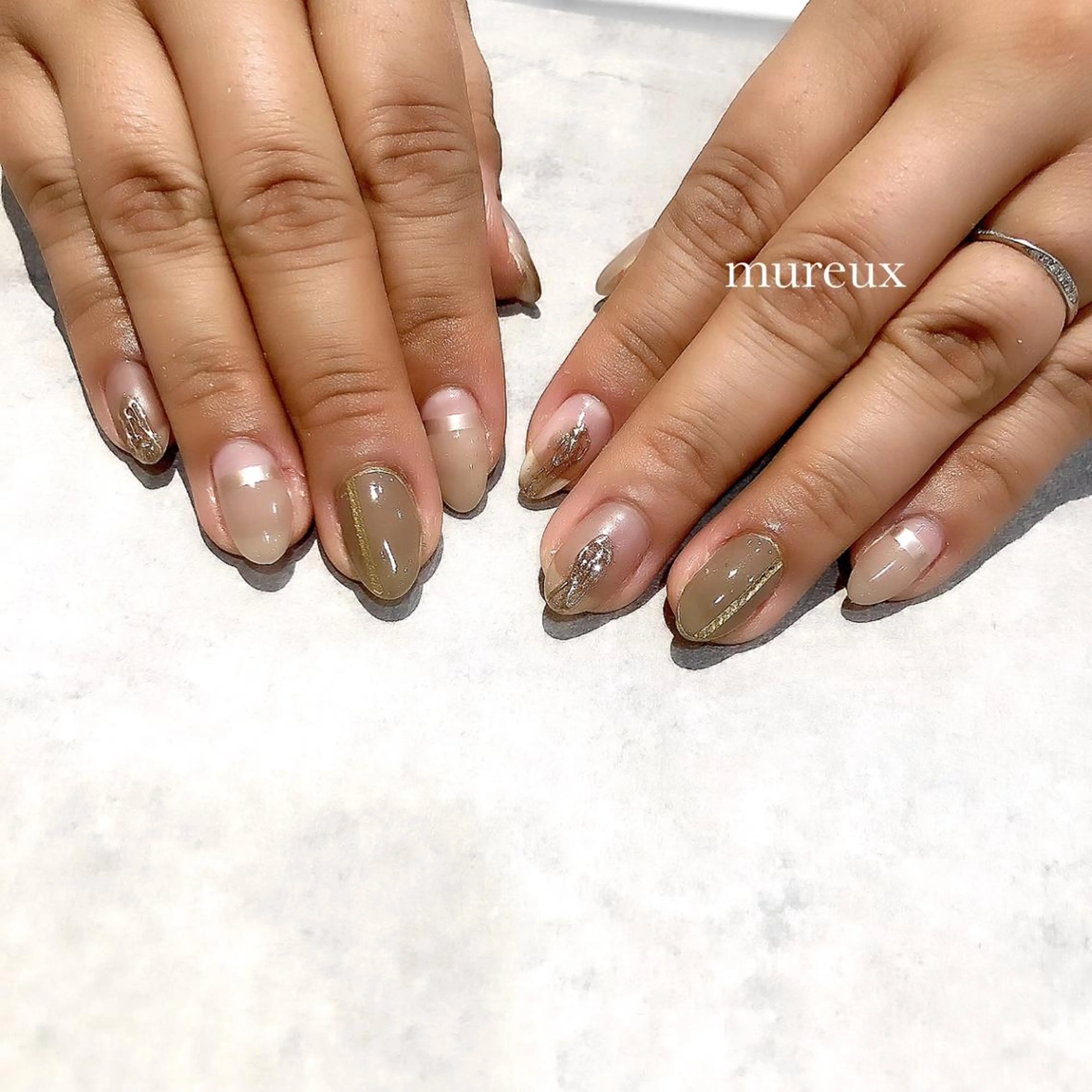 ネイル 持ち込み ハンドネイル mureux ∵ayakaのネイルデザイン