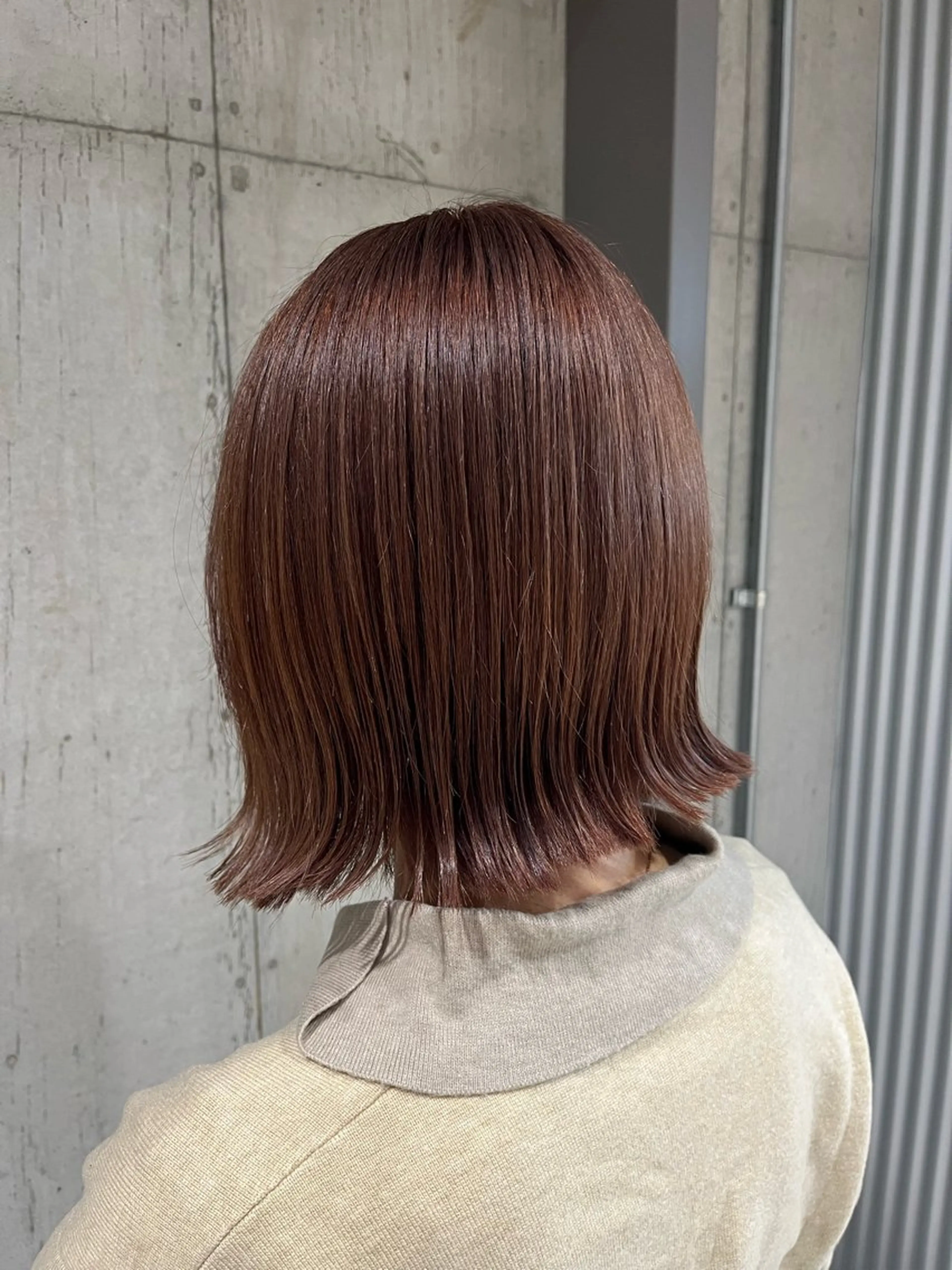 ミディアム カラー ヘアアレンジ カット ヘアカラー トリートメント ボブ×艶カラー 特化・リクト💥のヘアスタイル