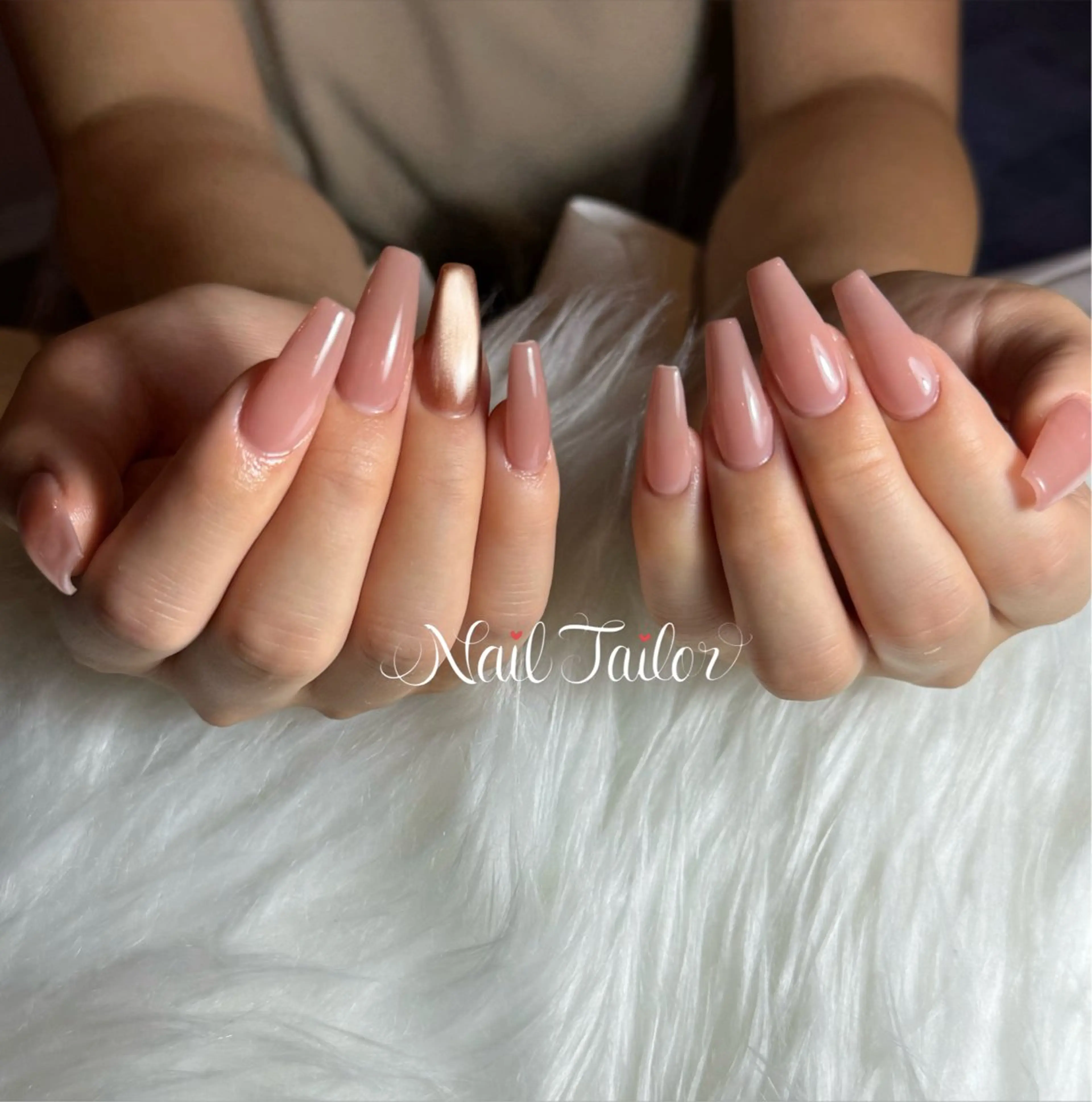 ネイル 長さ出し ロングネイル マグネットネイル オフィスネイル ワンカラーネイル NailTailor ネイルテイラーのネイルデザイン