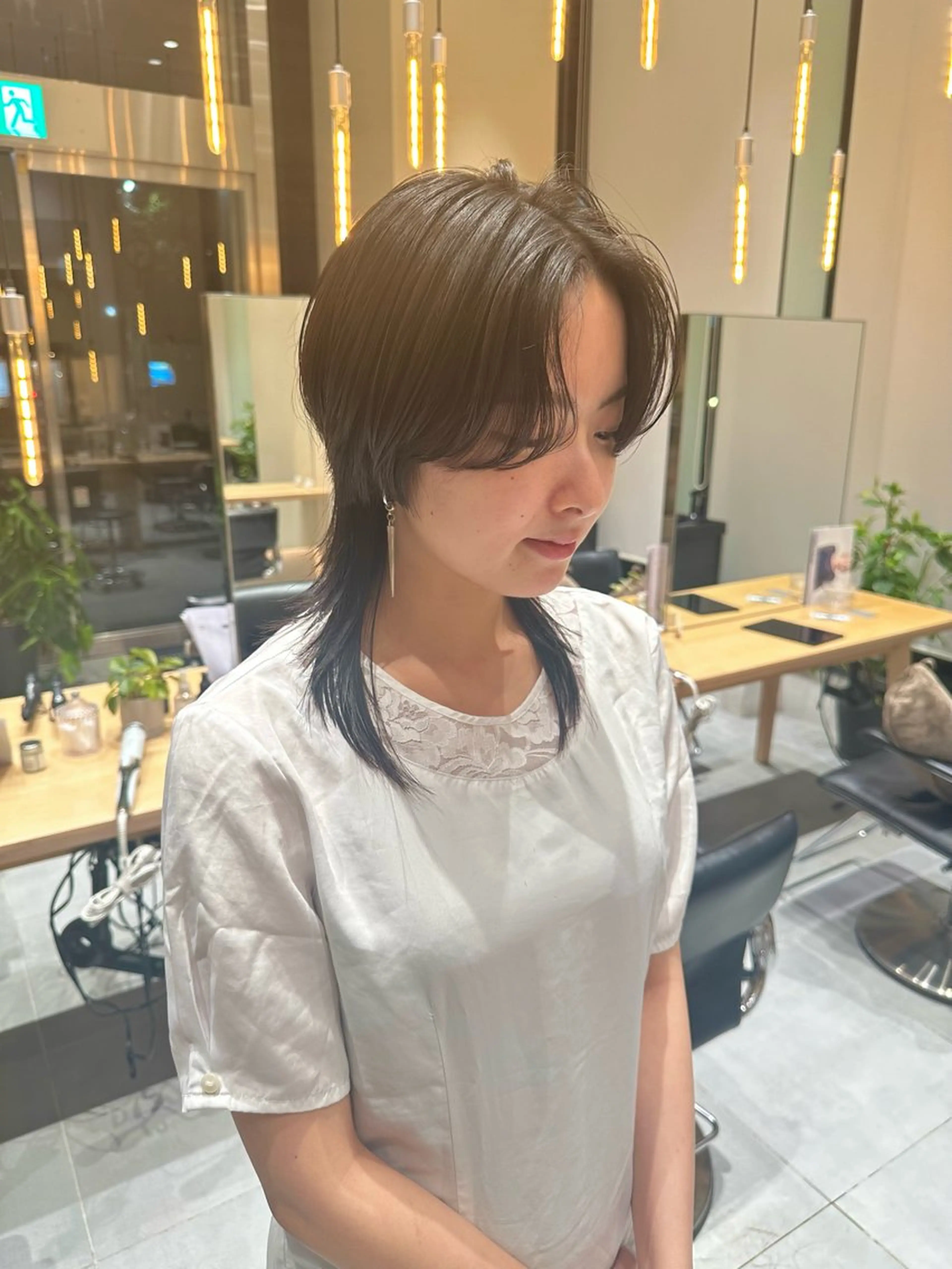 セミロング カラー カット ヘアカラー トリートメント ヘッドスパ ヘアセット ミオ💎ショート カットモデル募集中のヘアスタイル