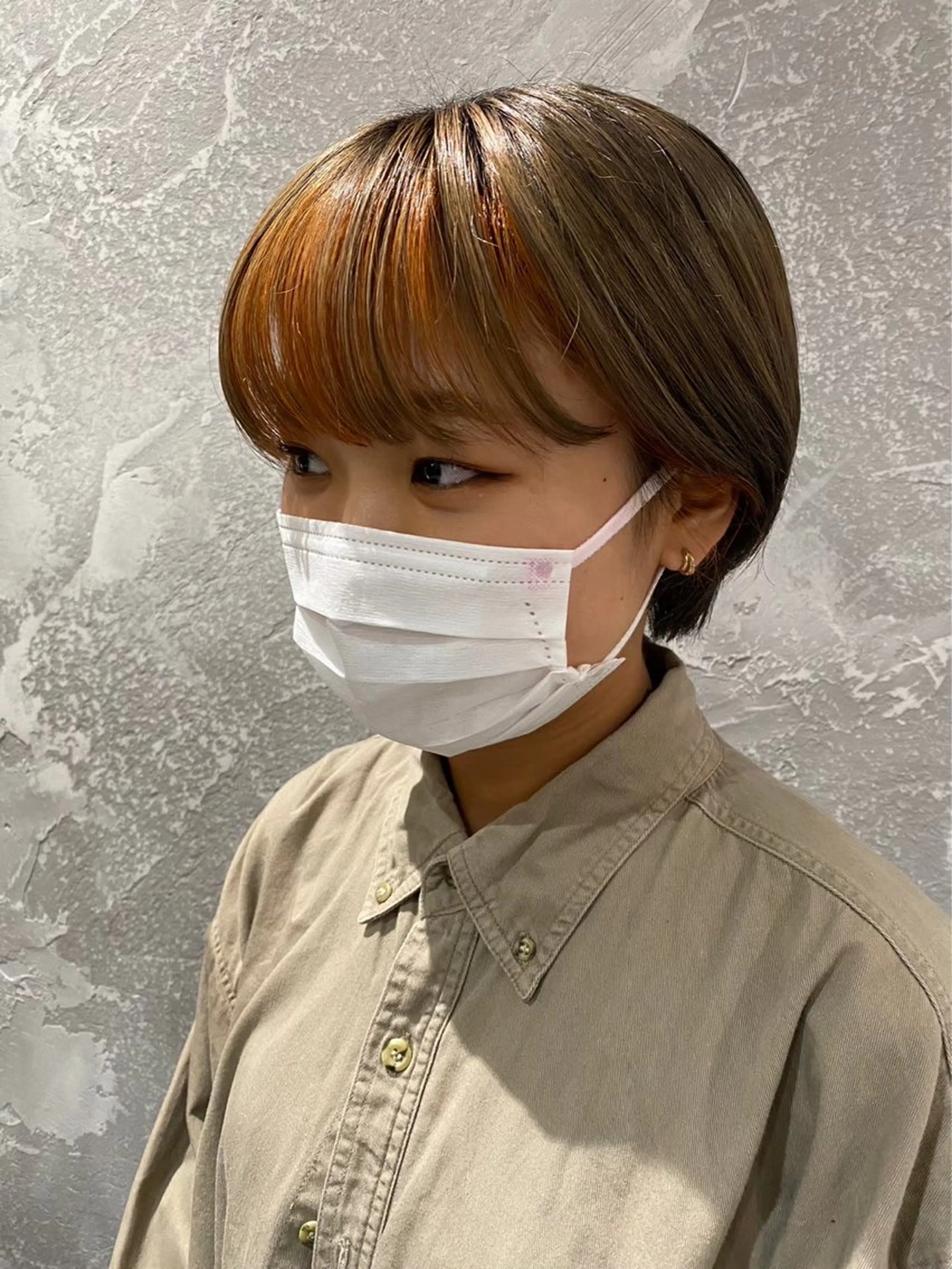 ショート カラー ベージュカラー インナーカラー 石井 大空のヘアスタイル