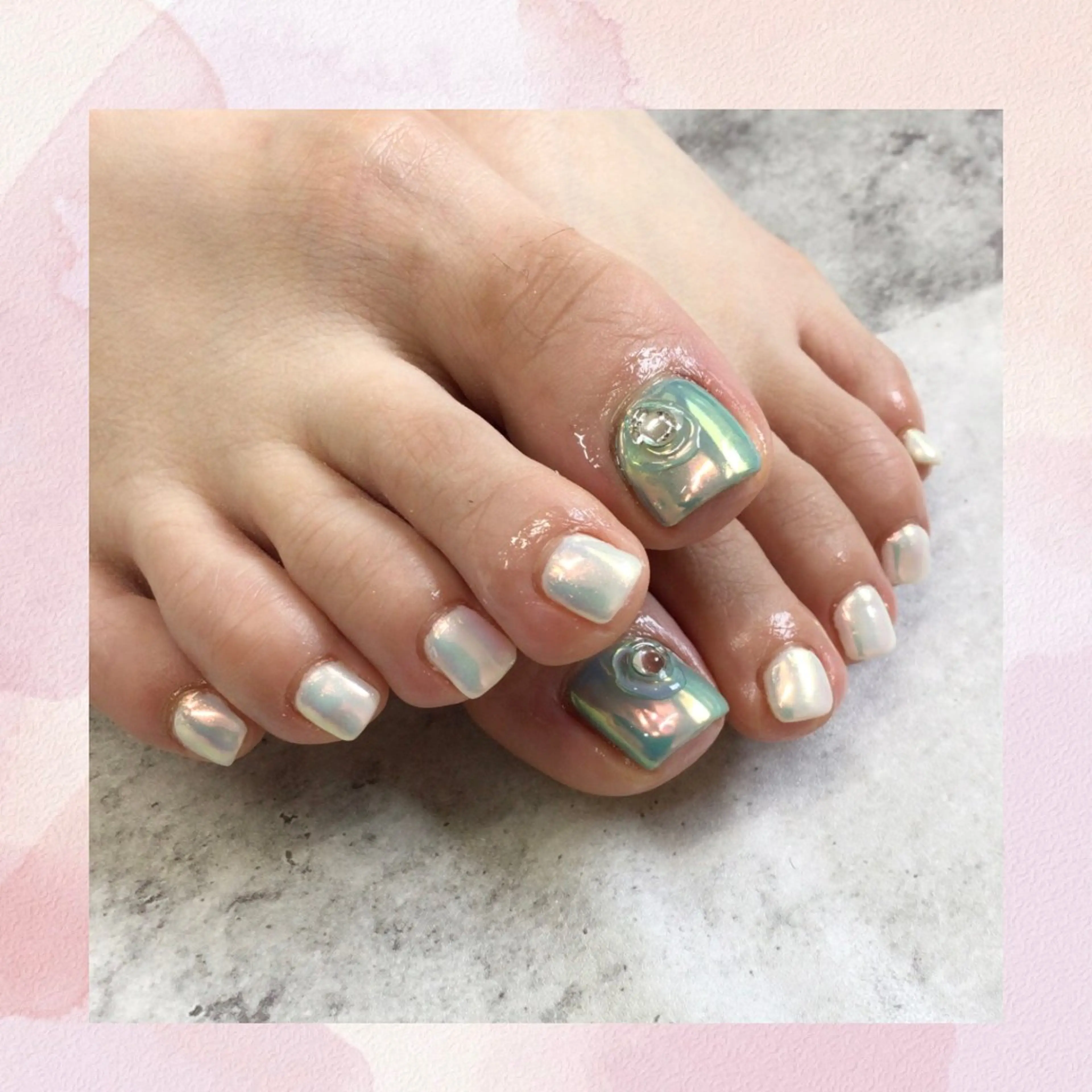 ネイル オーロラネイル Eye& NailDayのネイルデザイン