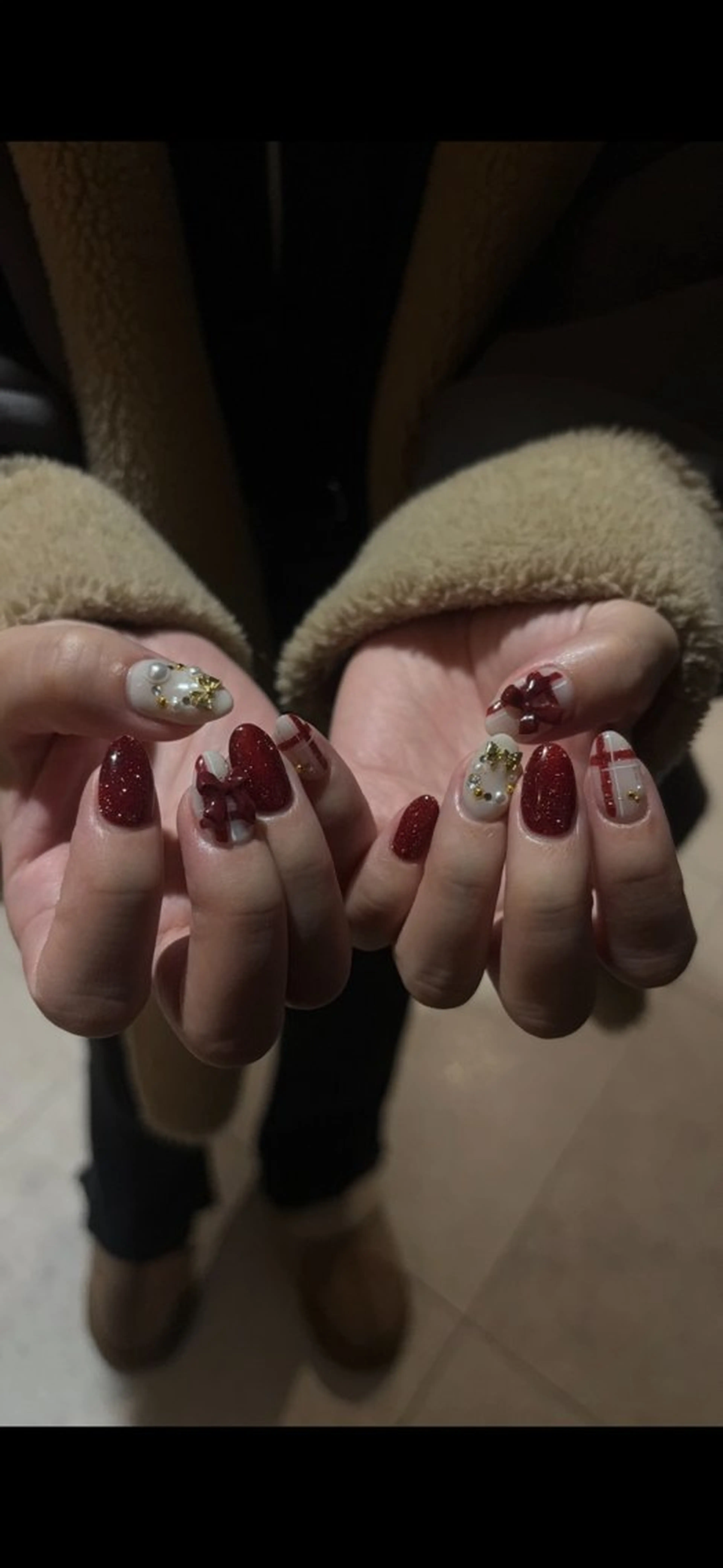 ネイル 冬ネイル クリスマス mano Hanaのネイルデザイン