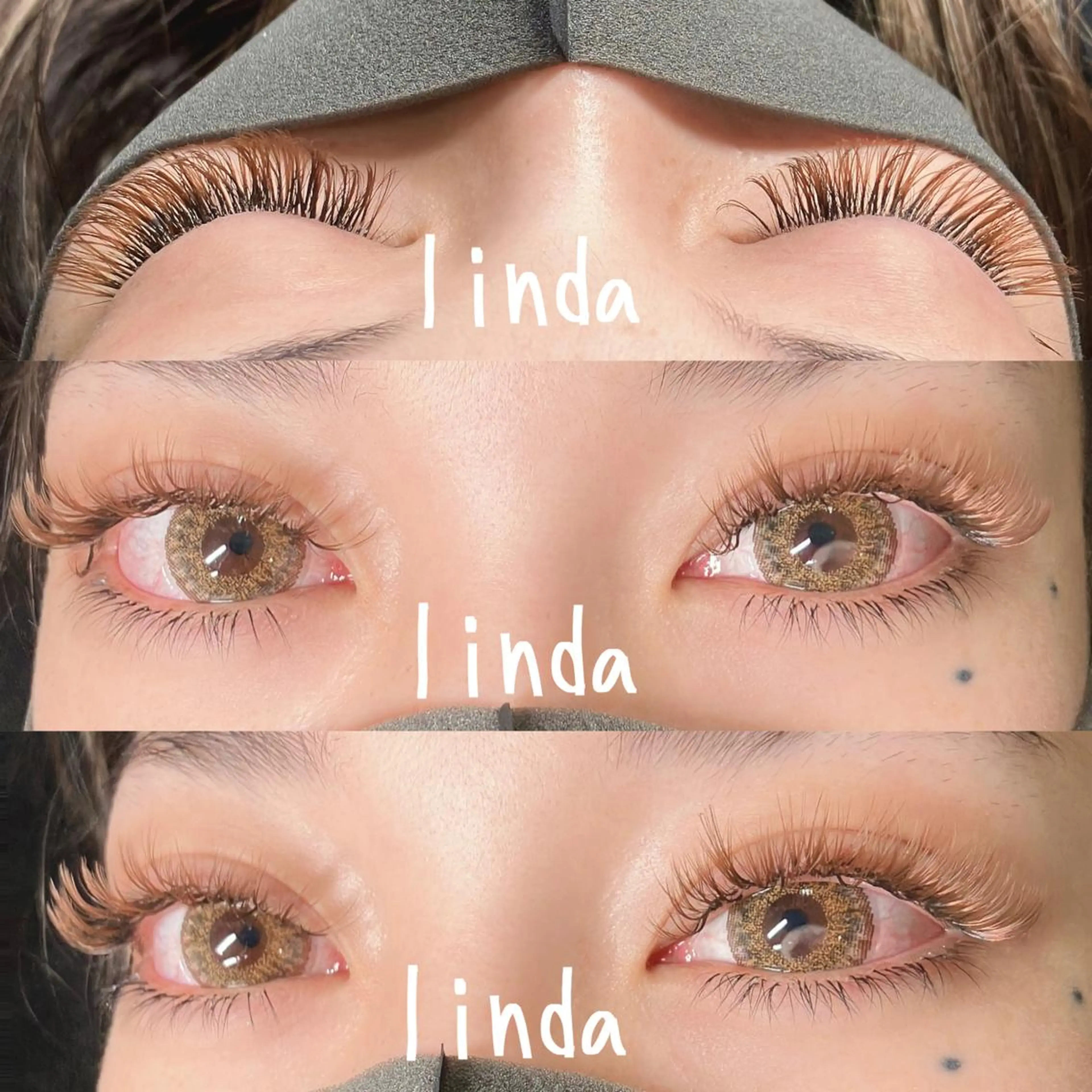 マツエク・マツパ 付け放題 カラーマツエク ボリュームラッシュ linda lashesのマツエク・マツパデザイン