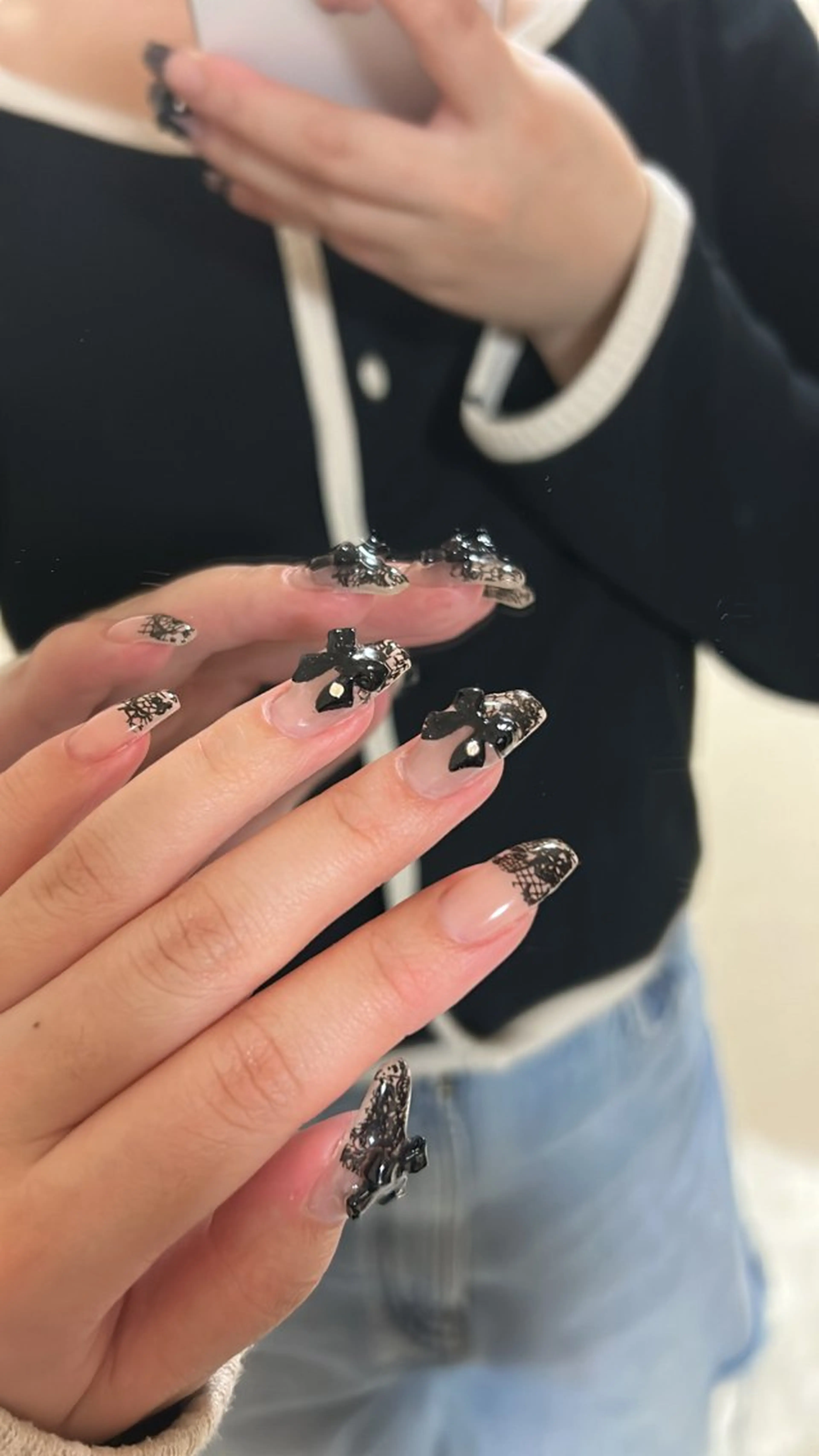 ネイル ブルー フットネイル ジェルネイル キラキラネイル 韓国ネイル RooM -mizuki-のネイルデザイン